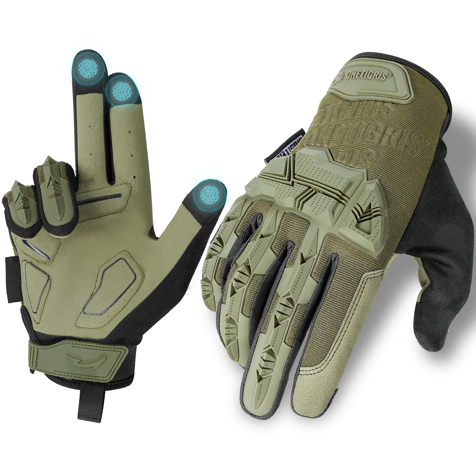 Tactical Motorcycle Gloves丨Touchscreen & PVC Protection