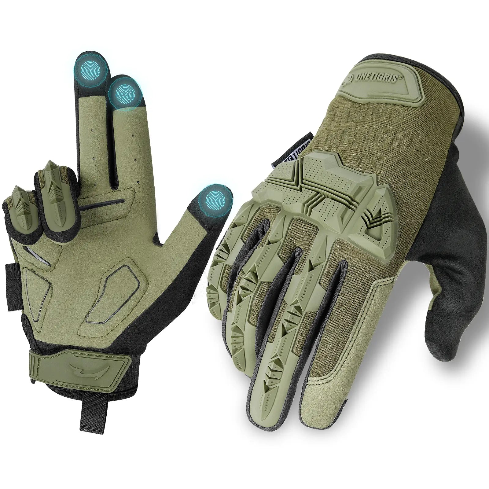 Tactical Motorcycle Gloves丨Touchscreen & PVC Protection