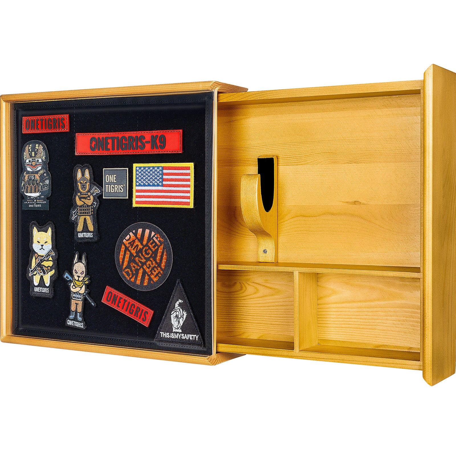 Hidden Gun Storage | Secret Storage with Photo Frame & Patch Display