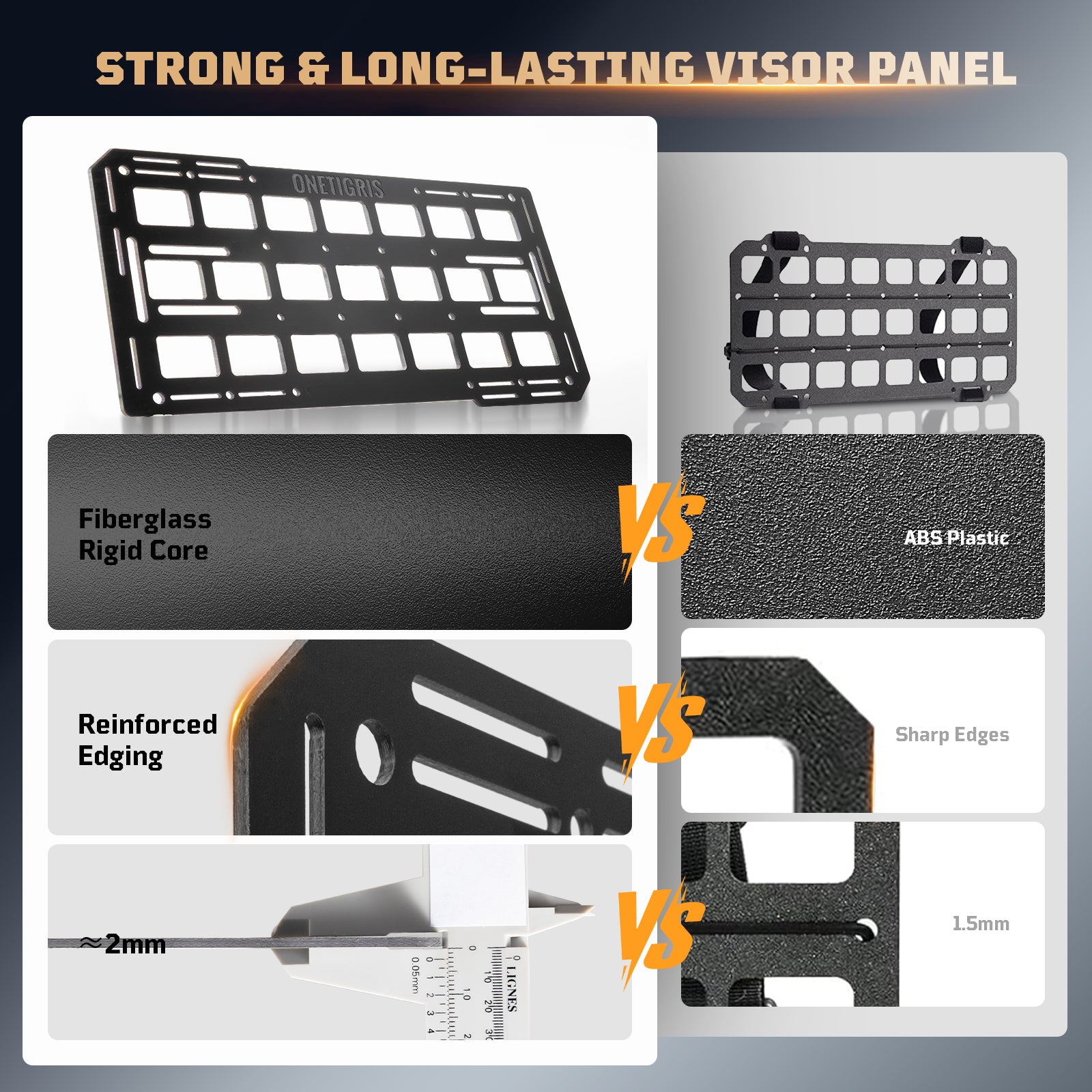 Car Fiberglass MOLLE Panel  Visor Organizer 丨Space-saving & easy installation