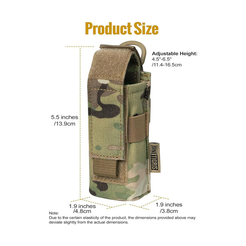 Flashlight Pouch 02 丨MOLLE System & Adjustable Hooks