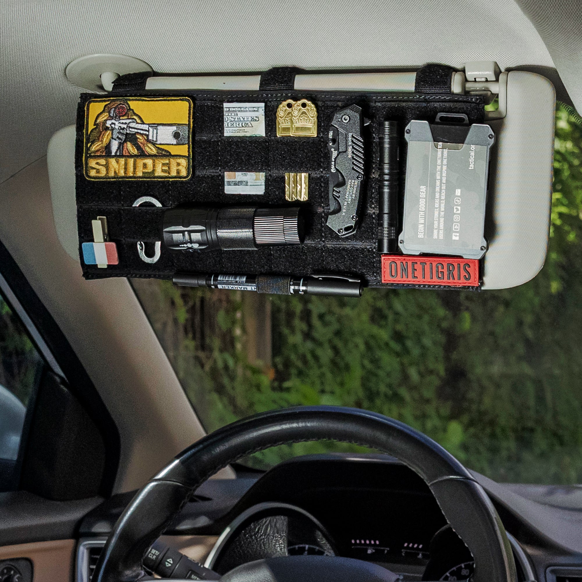 Molle Visor Panel Organizer 03丨 with Single-Mouth Storage Bag&11.8" x 5.3"