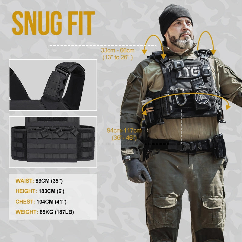 DOOM Tactical Vest 丨 MOLLE System & Velcro Panel