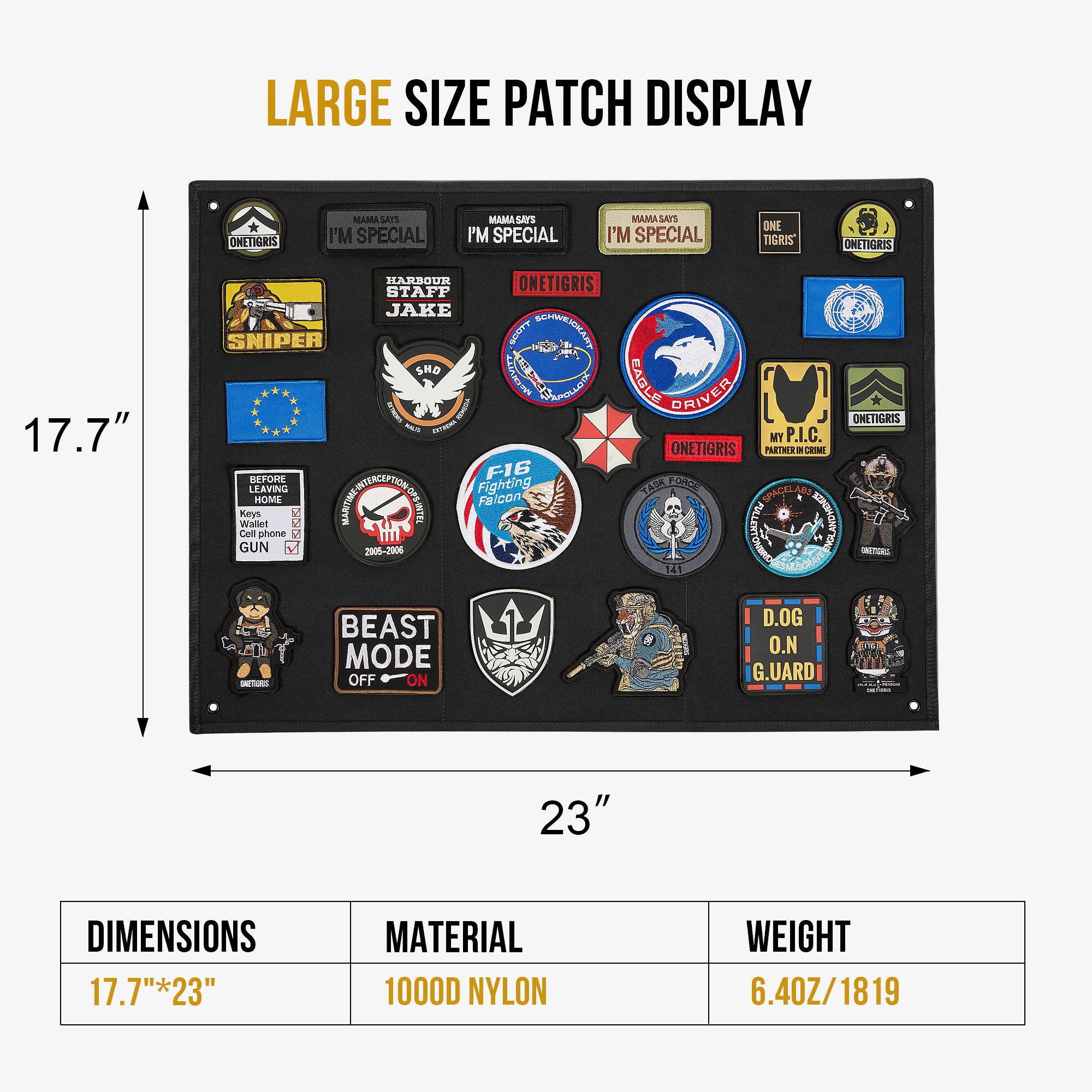 Patch Display 丨 22"x17.7"& Foldable