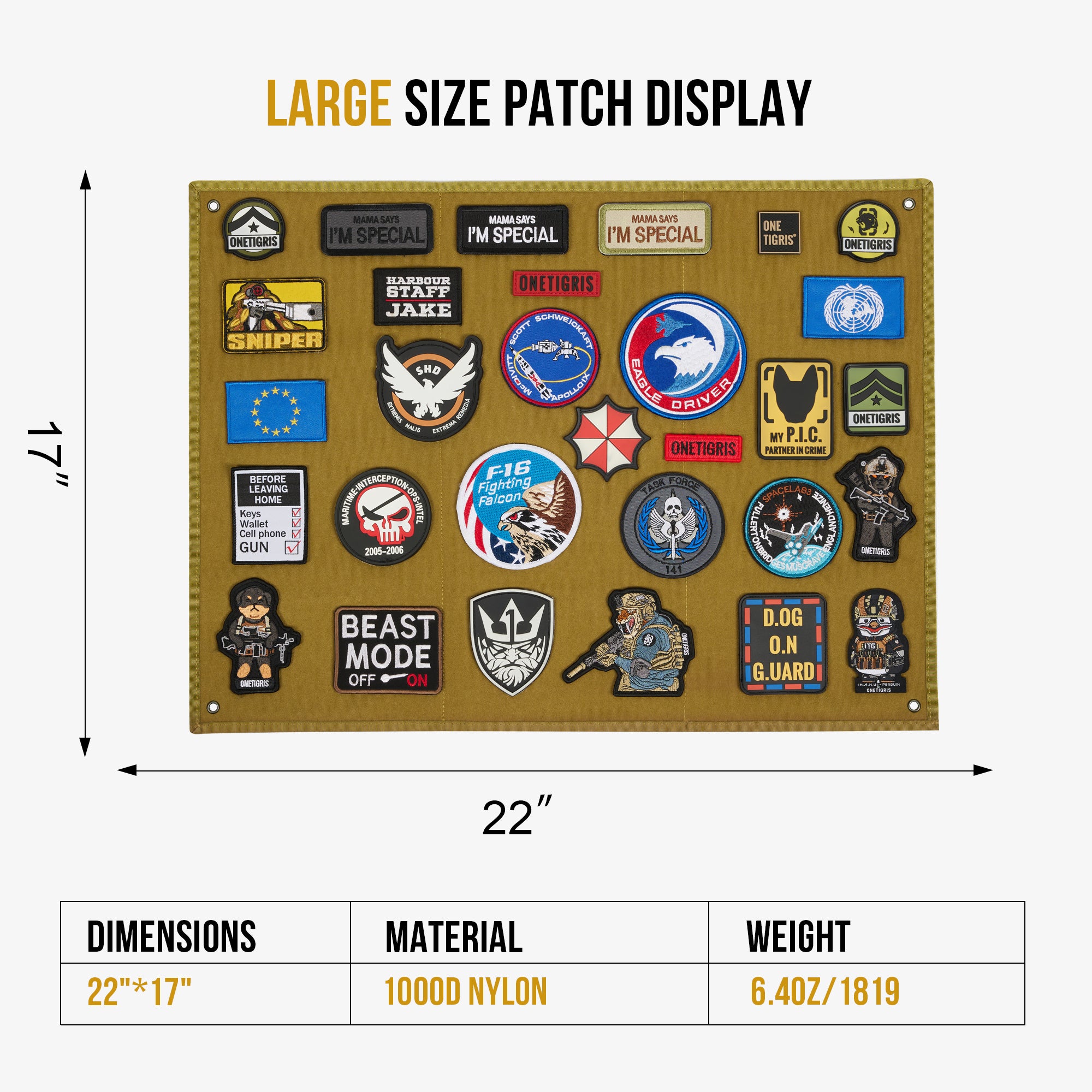 Patch Display 丨 22"x17.7"& Foldable