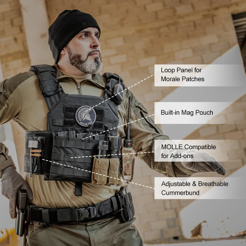 DOOM Tactical Vest 丨 MOLLE System & Velcro Panel