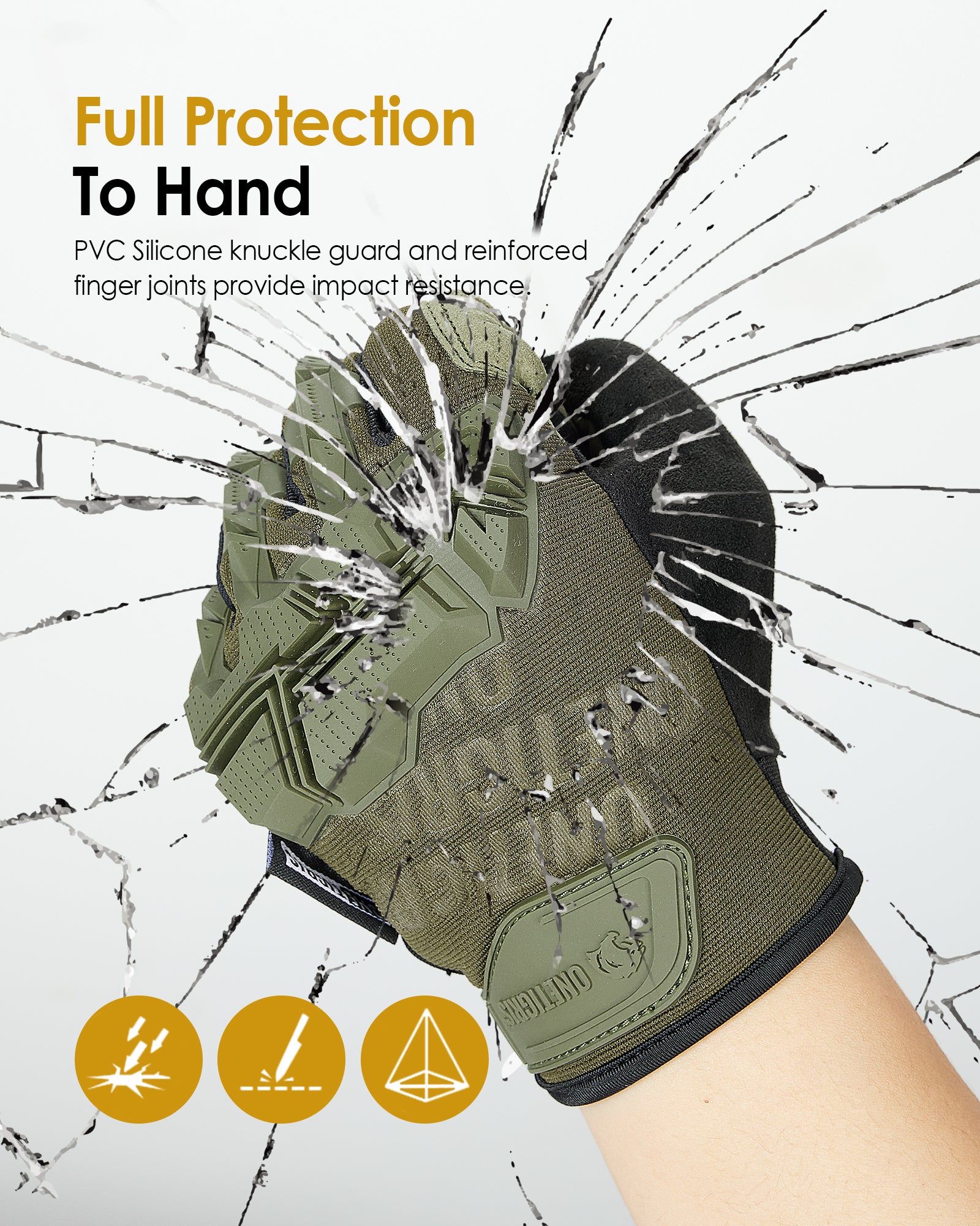 Tactical Motorcycle Gloves丨Touchscreen & PVC Protection