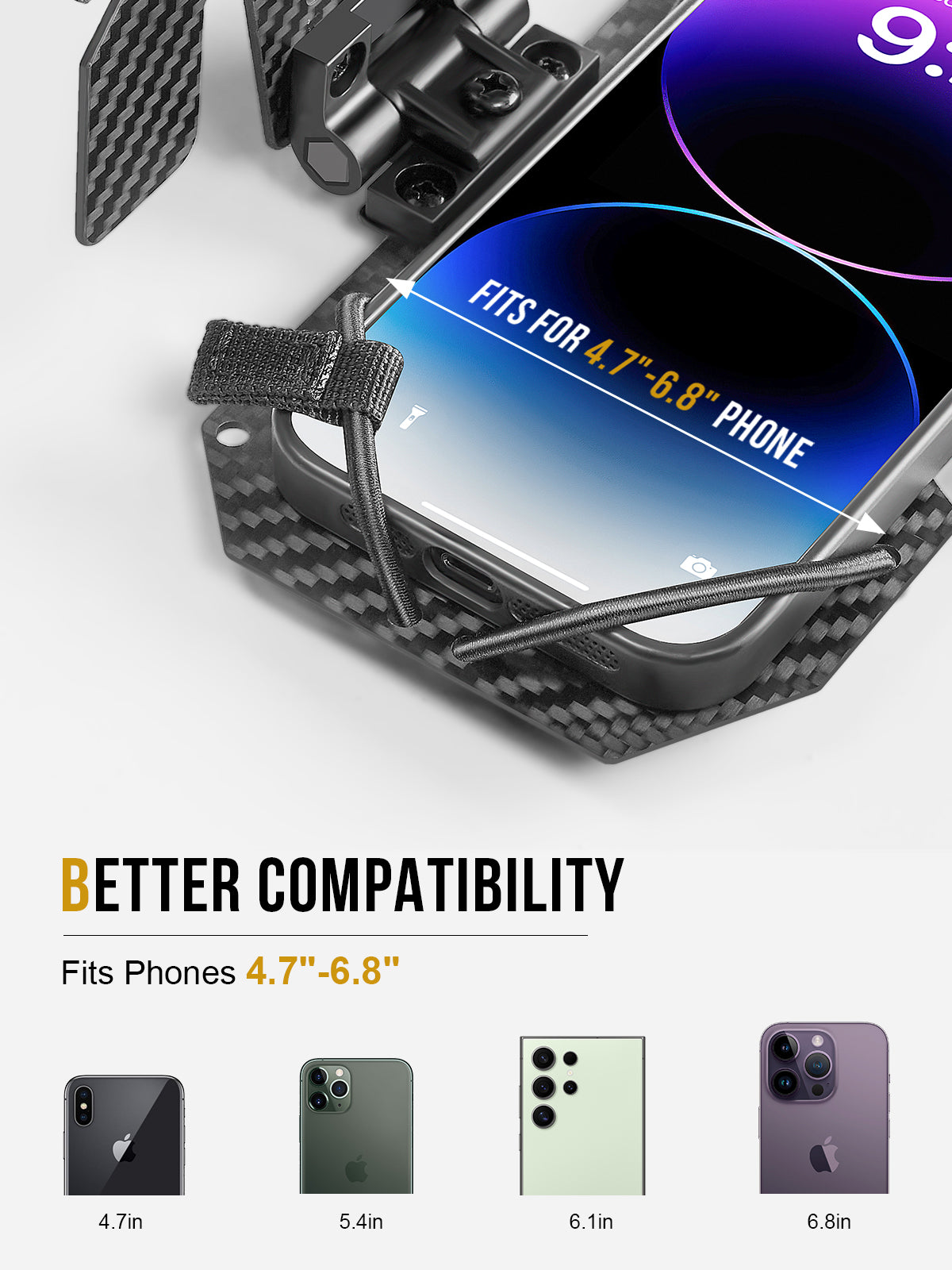 Tactical Vest Phone Holder 丨 MOLLE System & 175° Field of View