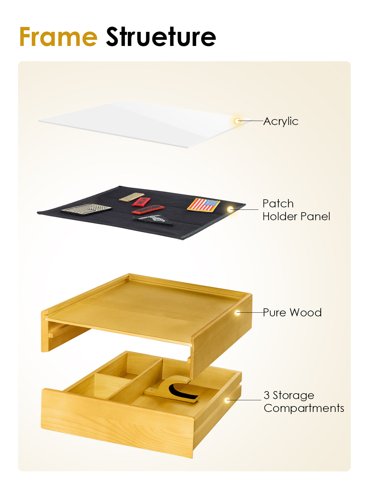 Hidden Gun Storage | Secret Storage with Photo Frame & Patch Display