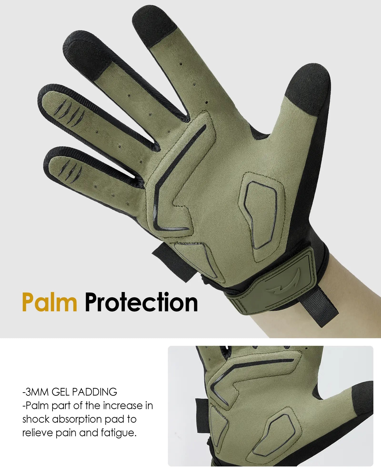 Tactical Motorcycle Gloves丨Touchscreen & PVC Protection