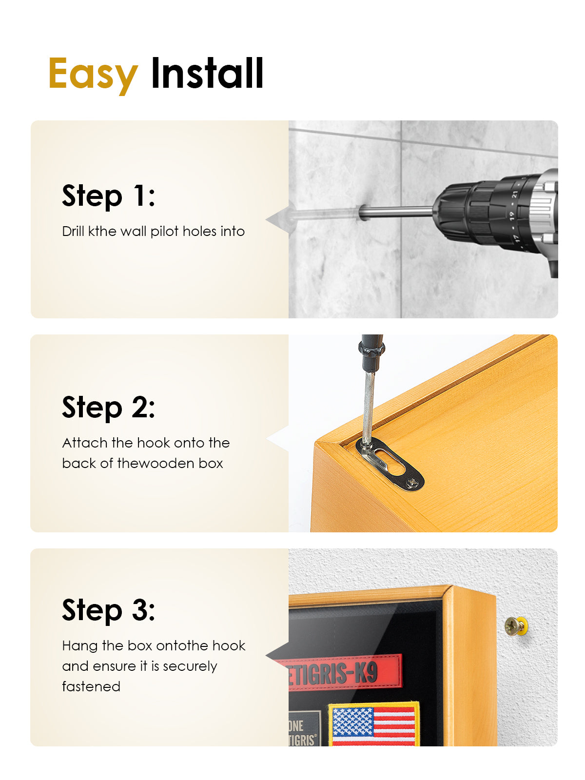 Hidden Gun Storage | Secret Storage with Photo Frame & Patch Display