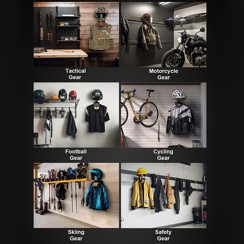 Tactical Gear Wall Mount 05 丨 With Panel rack hook & 40KG Load Capacity