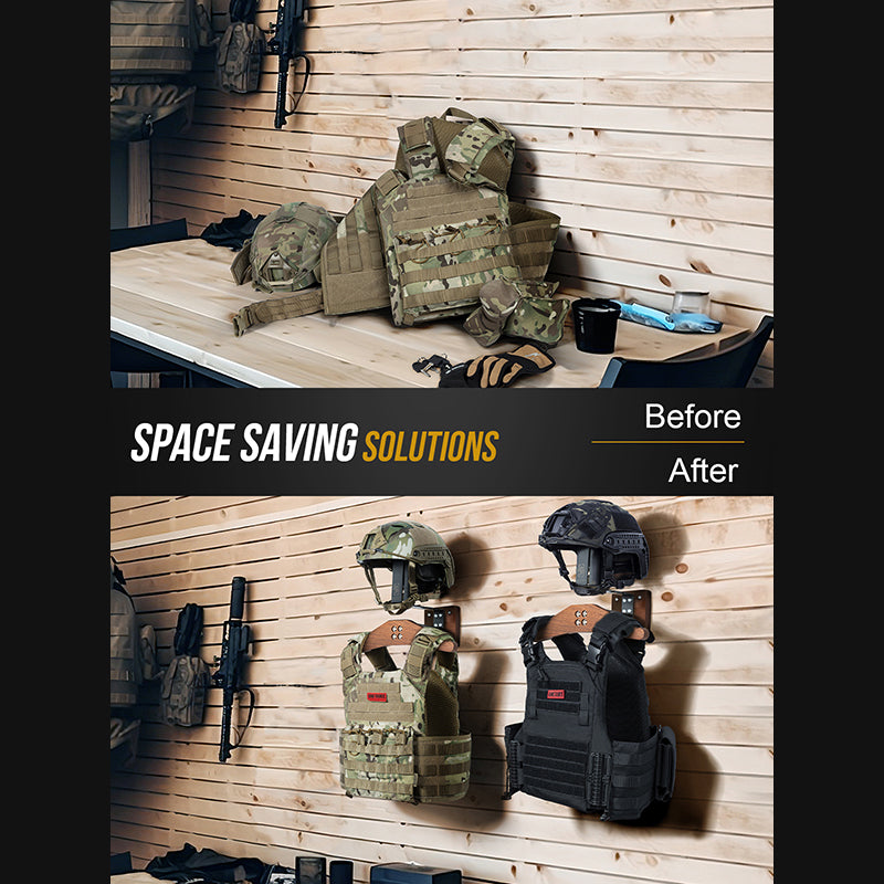 Tactical Gear Wall Mount 05 丨 With Panel rack hook & 40KG Load Capacity