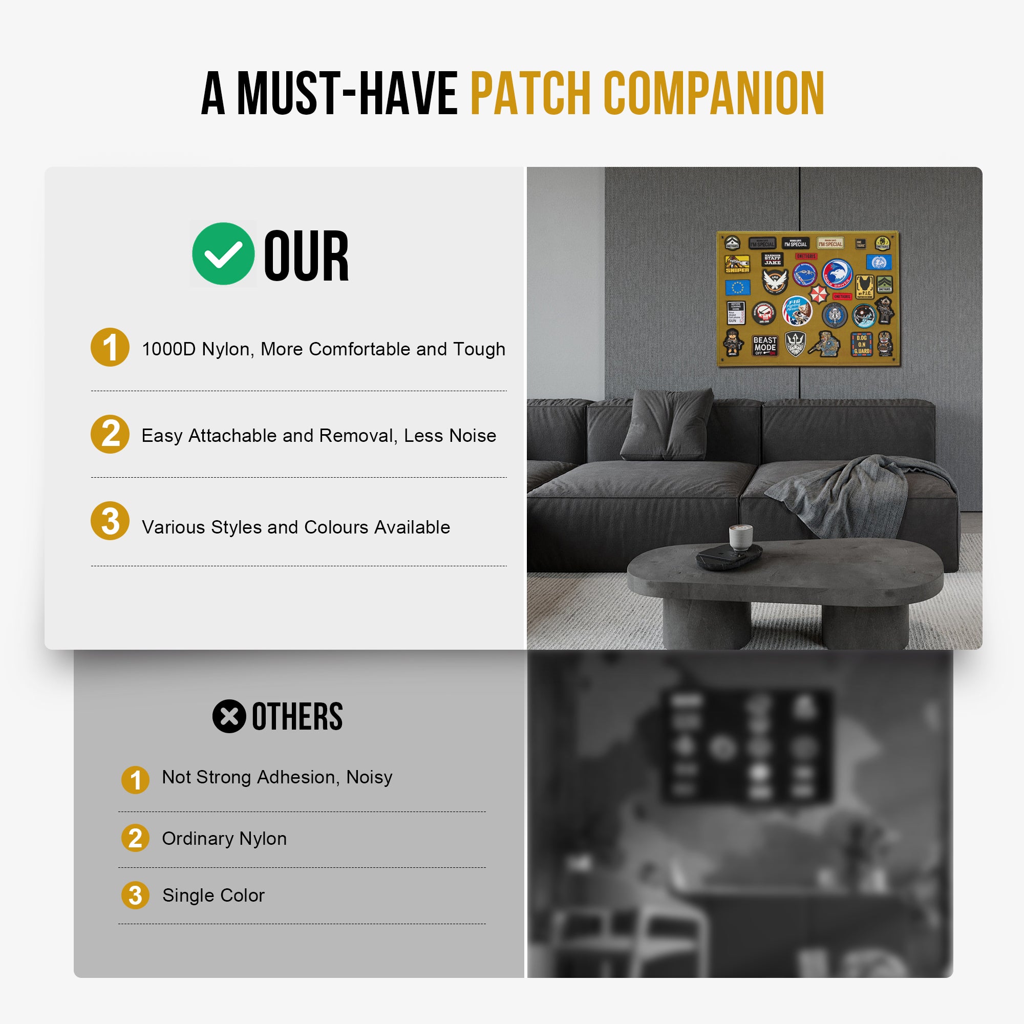 Patch Display 丨 22"x17.7"& Foldable