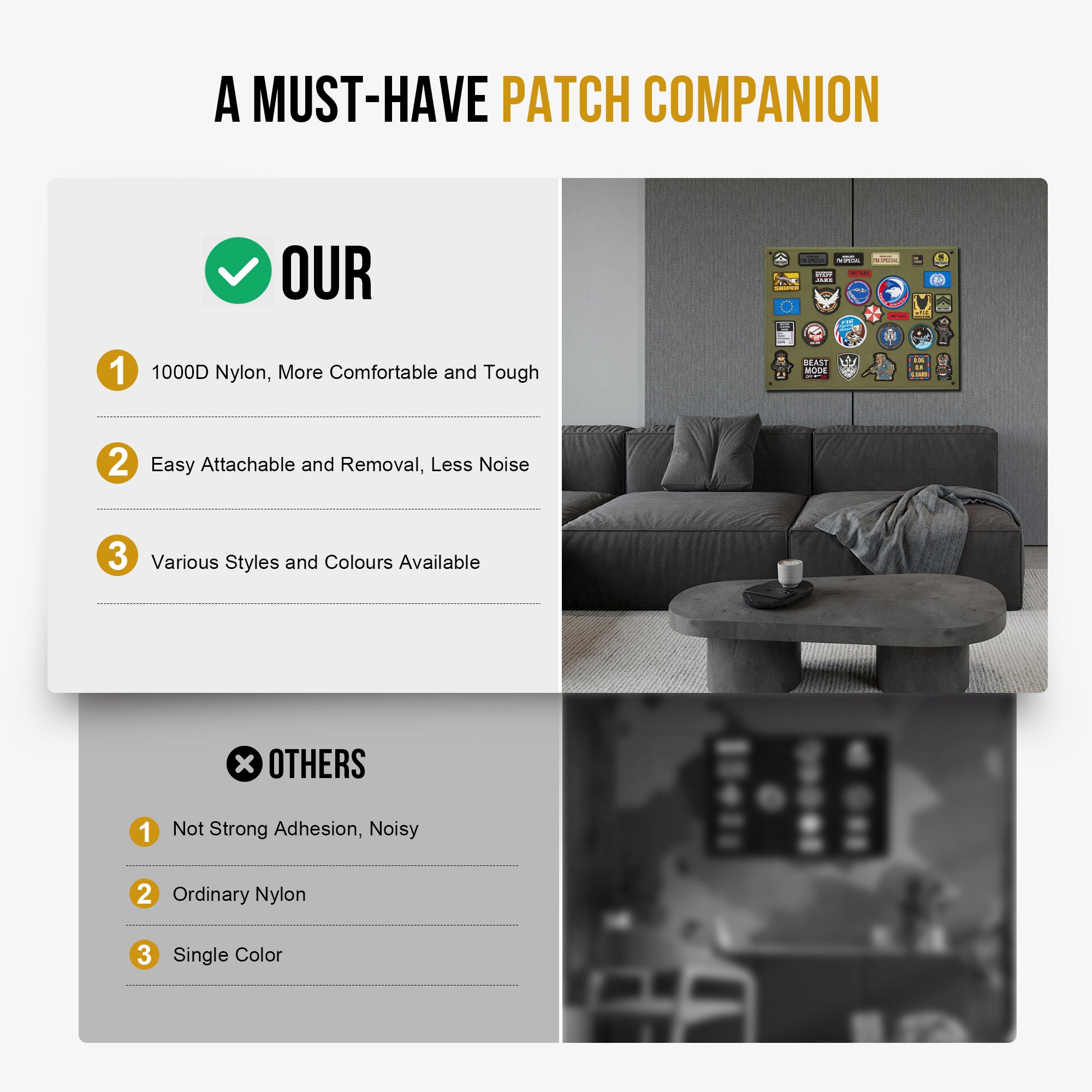 Patch Display 丨 22"x17.7"& Foldable