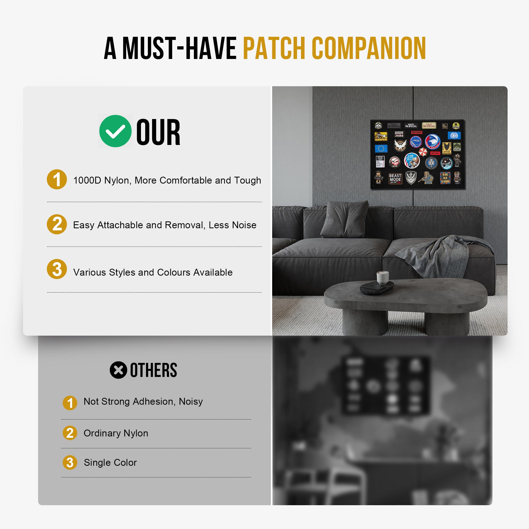 Patch Display 丨 22"x17.7"& Foldable