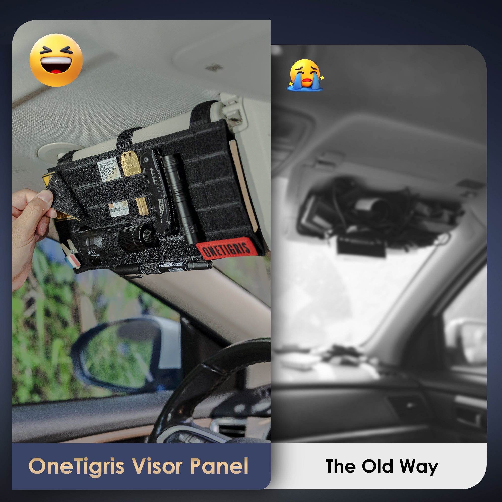 Molle Visor Panel Organizer 03丨 with Single-Mouth Storage Bag&11.8" x 5.3"