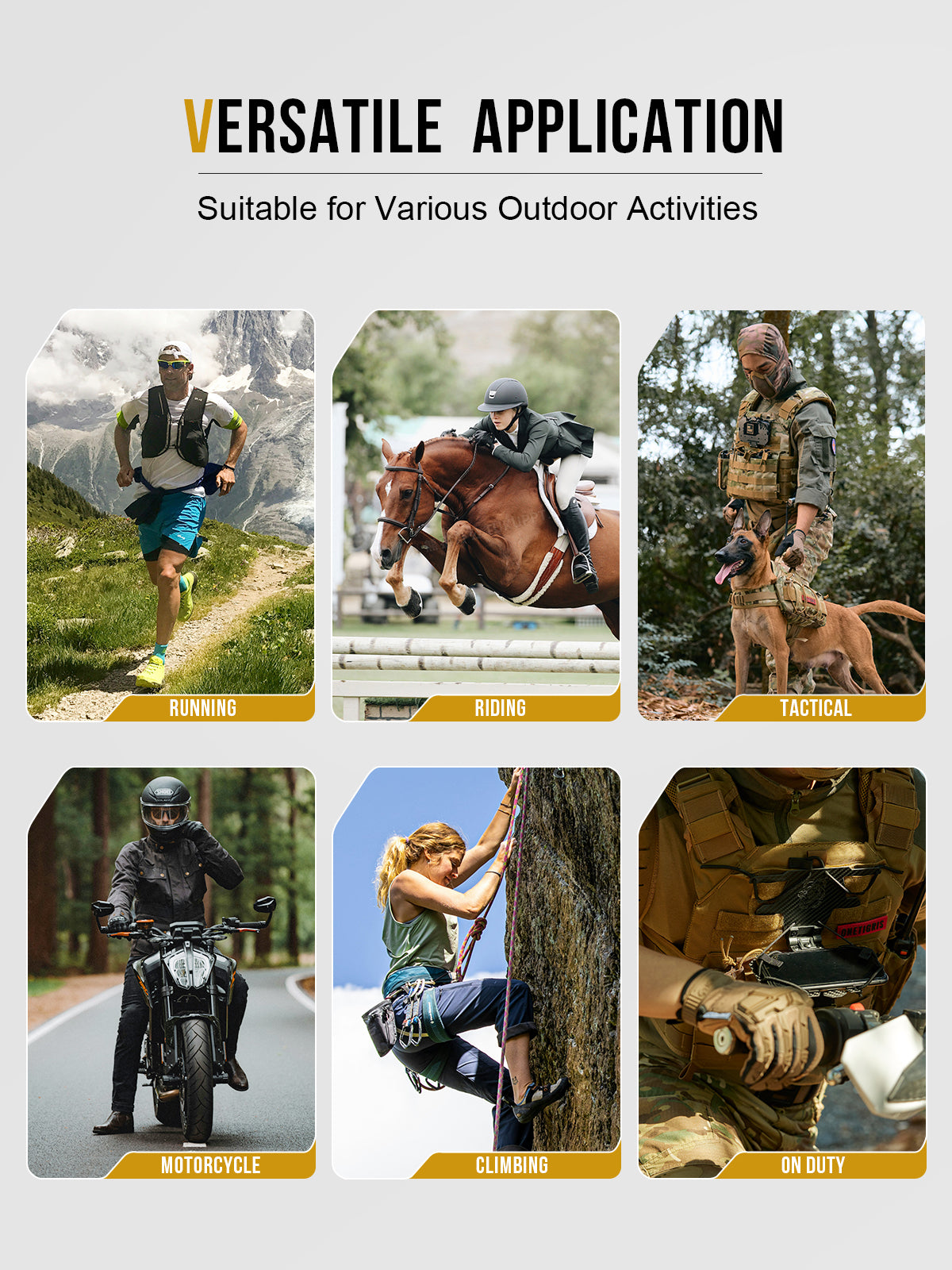 Tactical Vest Phone Holder 丨 MOLLE System & 175° Field of View