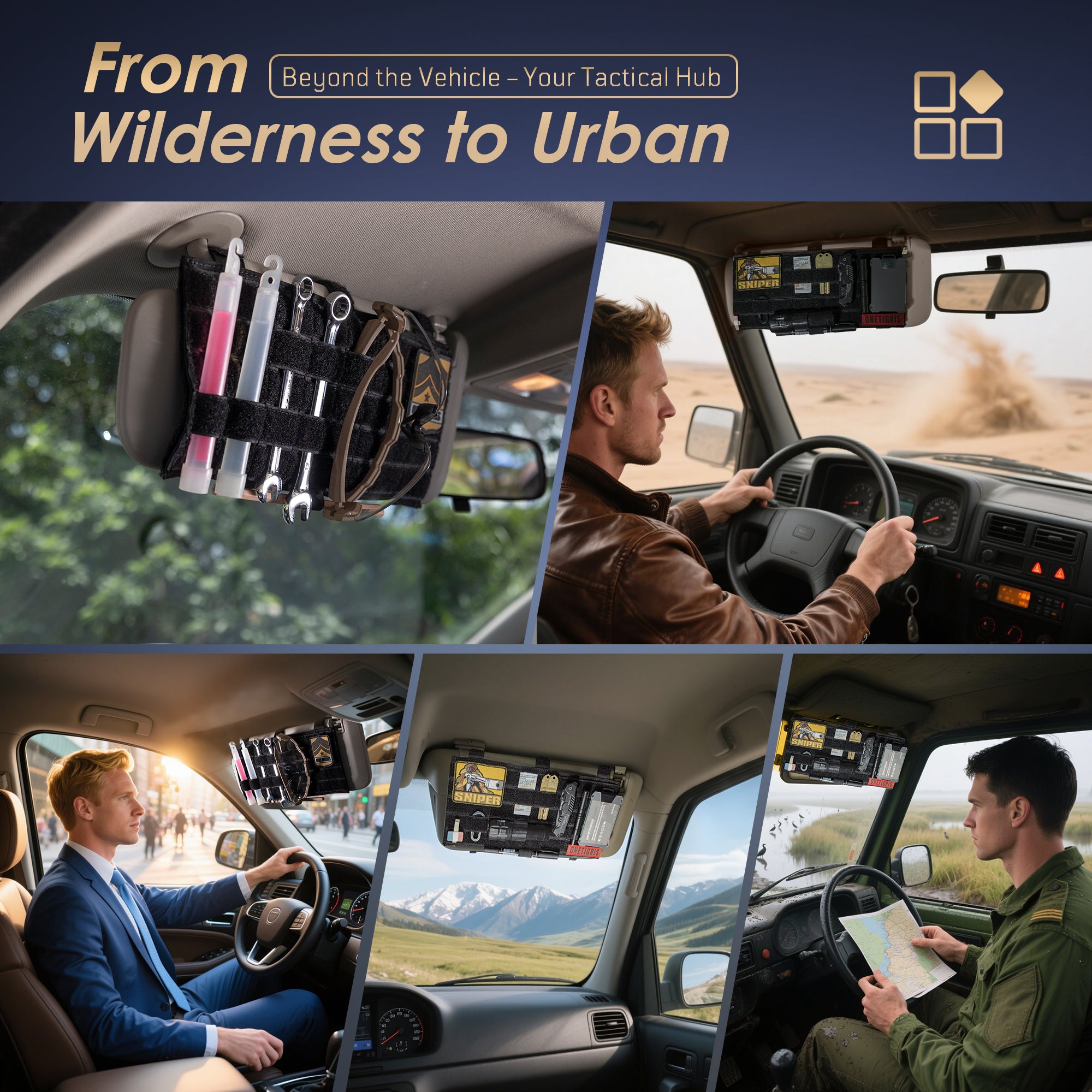 Molle Visor Panel Organizer 03丨 with Single-Mouth Storage Bag&11.8" x 5.3"