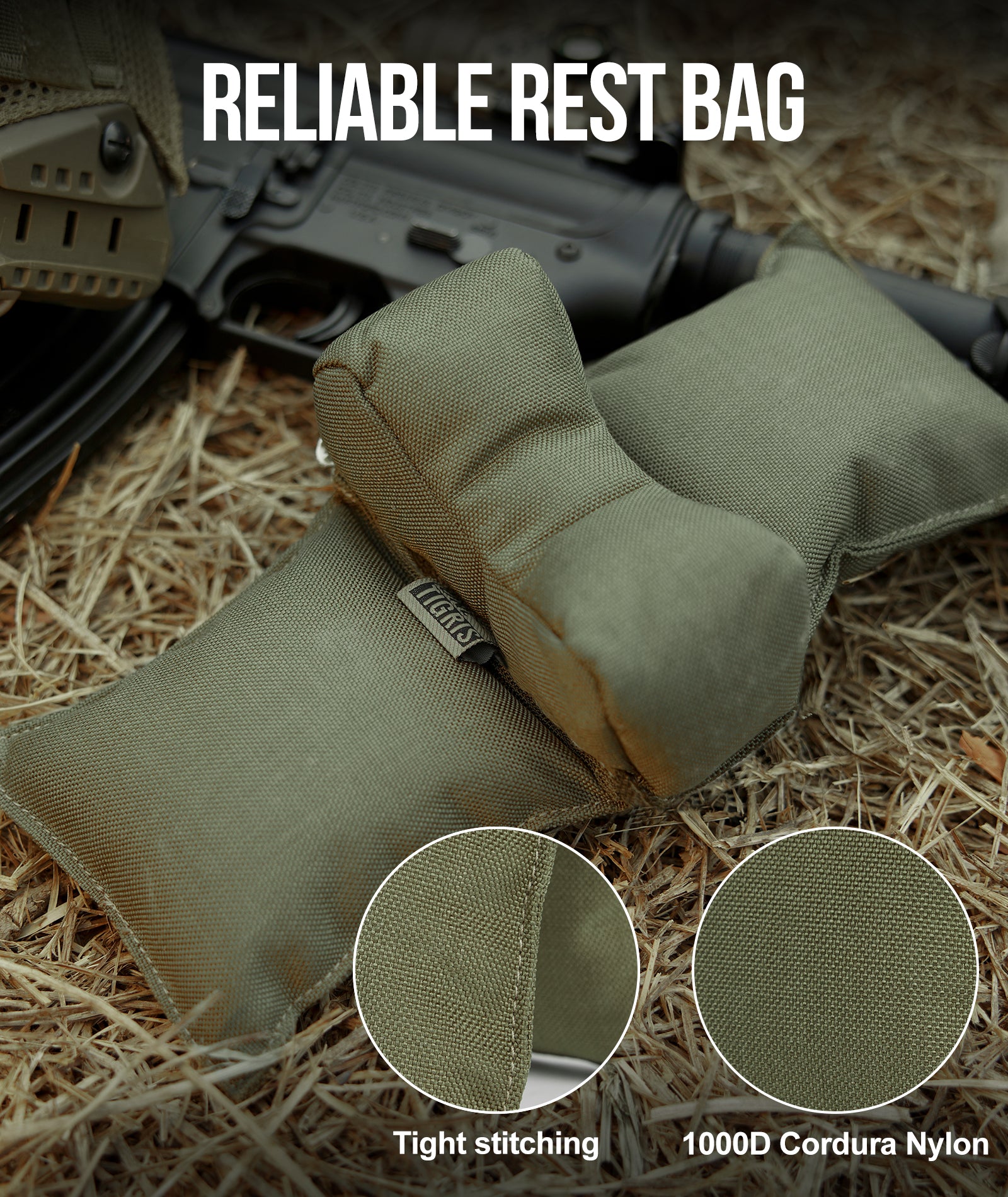 Gun Rest Bag 01 丨500D Nylon & Pre-filled