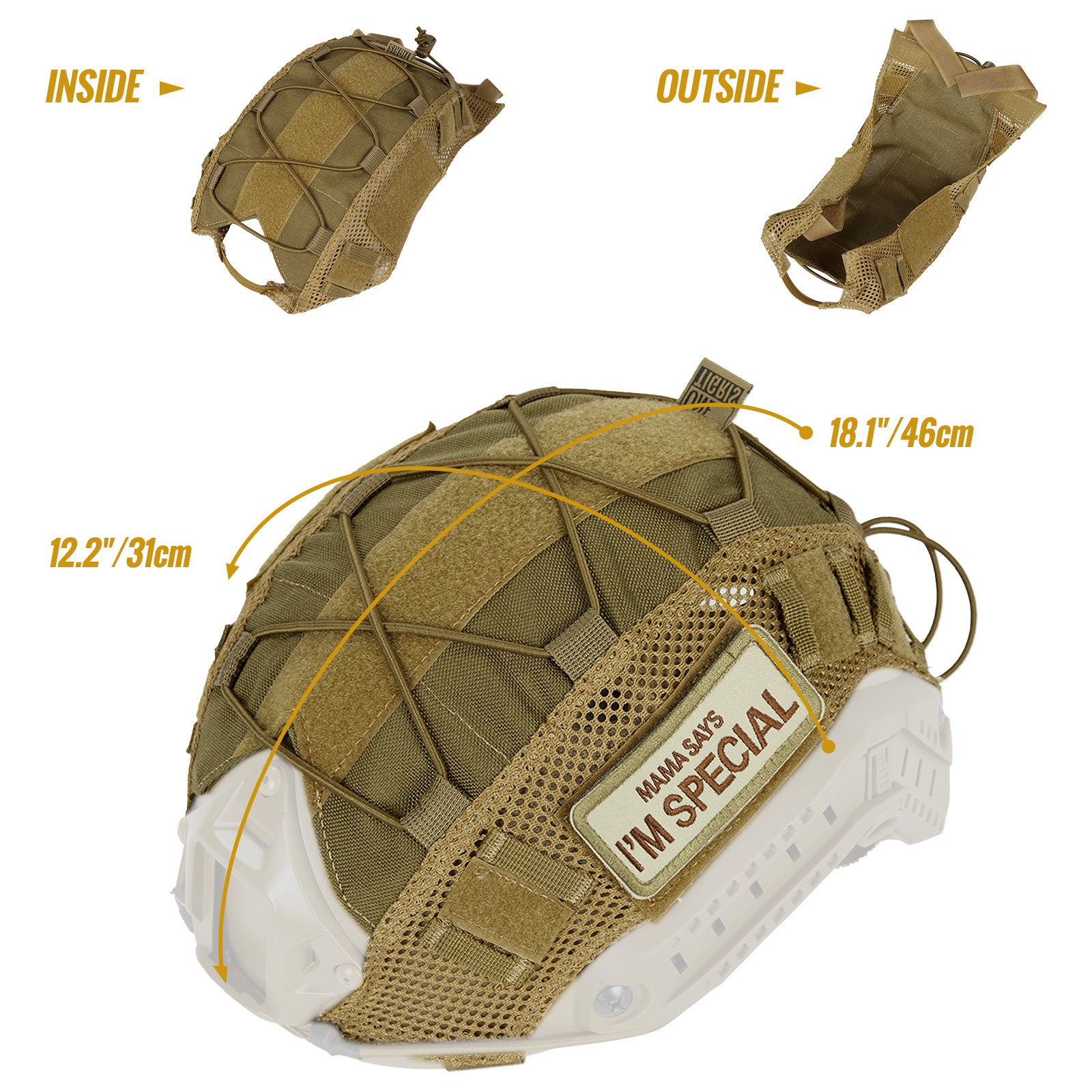 Tactical Helmet Cover 06 丨With patch set & MOLLE system