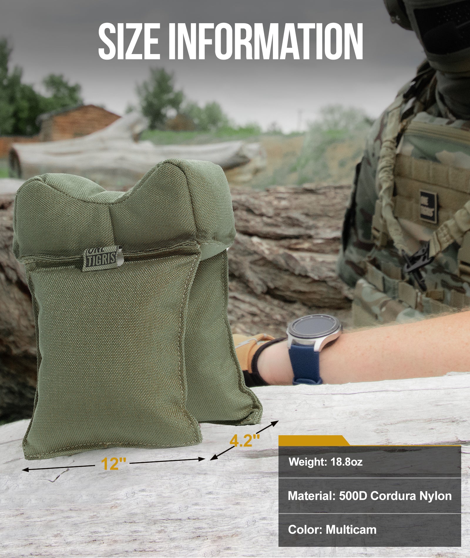 Gun Rest Bag 01 丨500D Nylon & Pre-filled