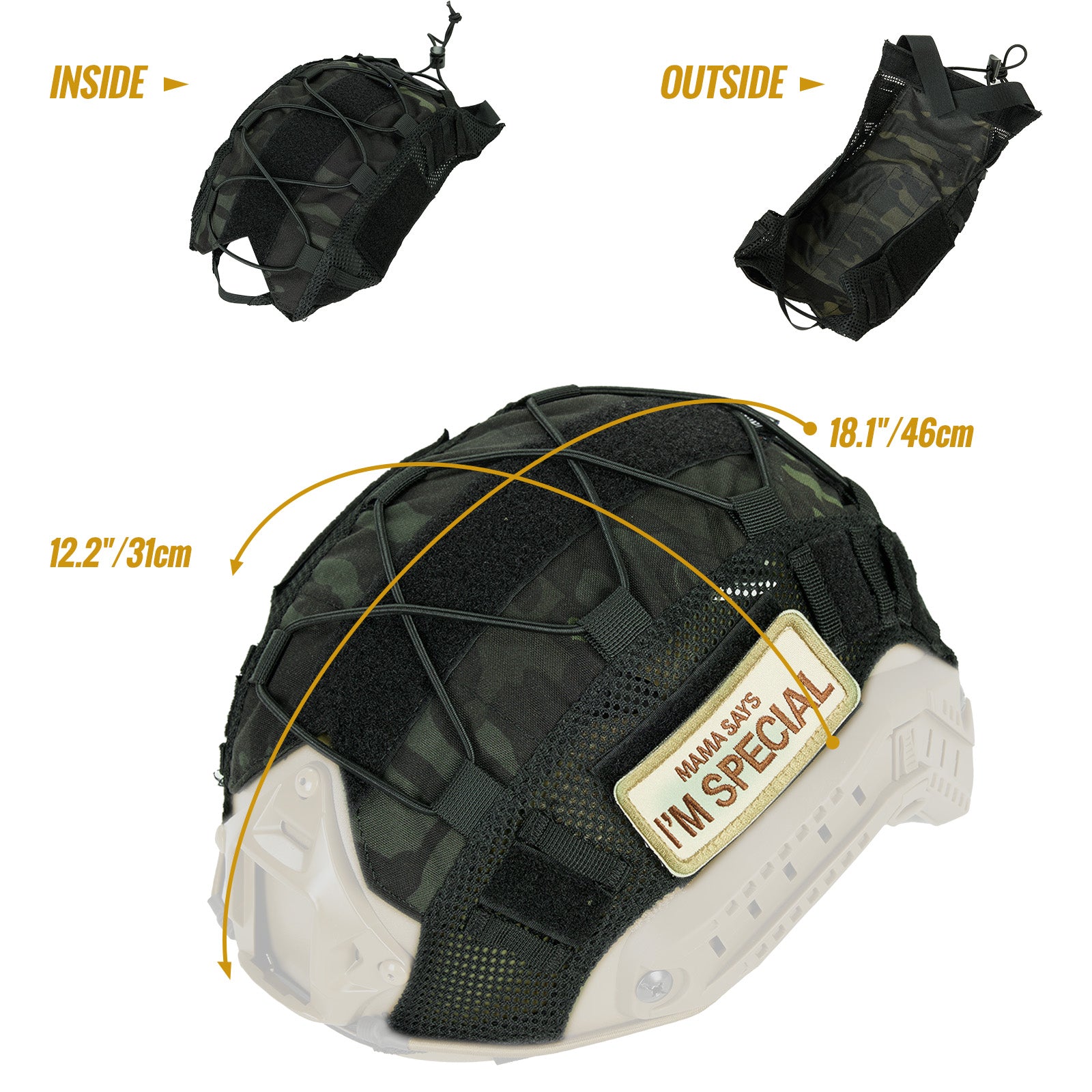 Tactical Helmet Cover 06 丨With patch set & MOLLE system