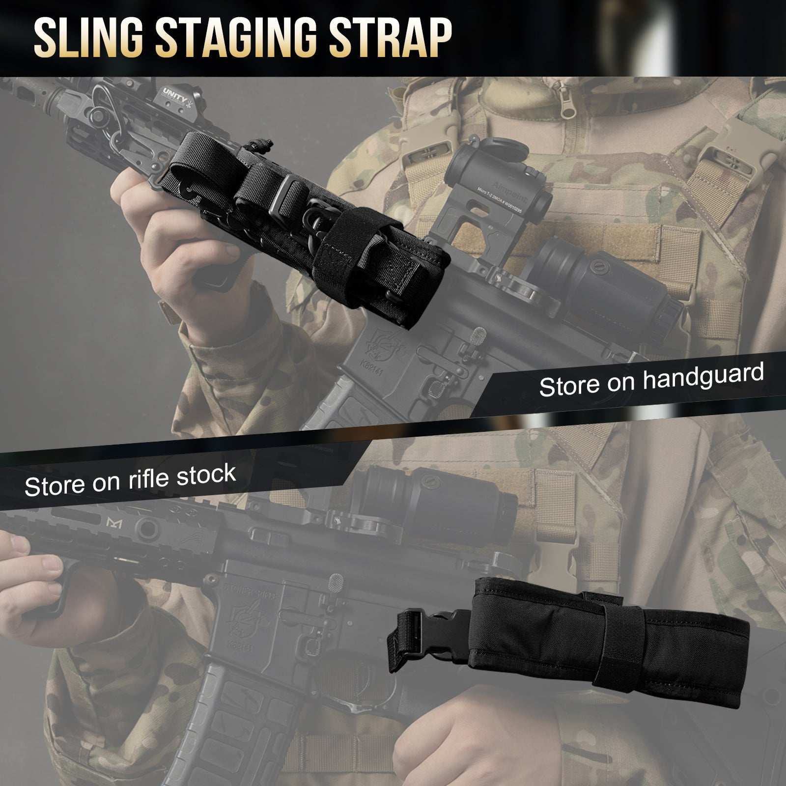 2-Point Sling 01丨 Quick-Adjust&Velcro Storage Tie