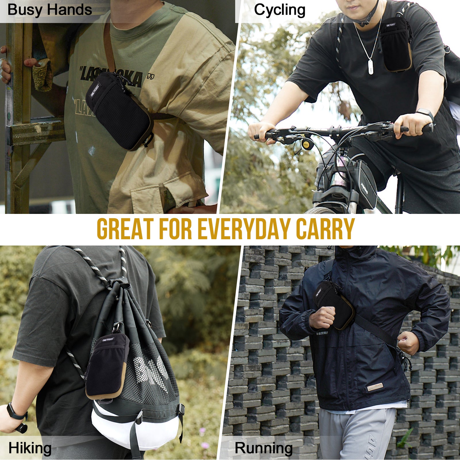 MOLLE Phone Pouch 丨 Heavy-duty carabiners & YKK zippers