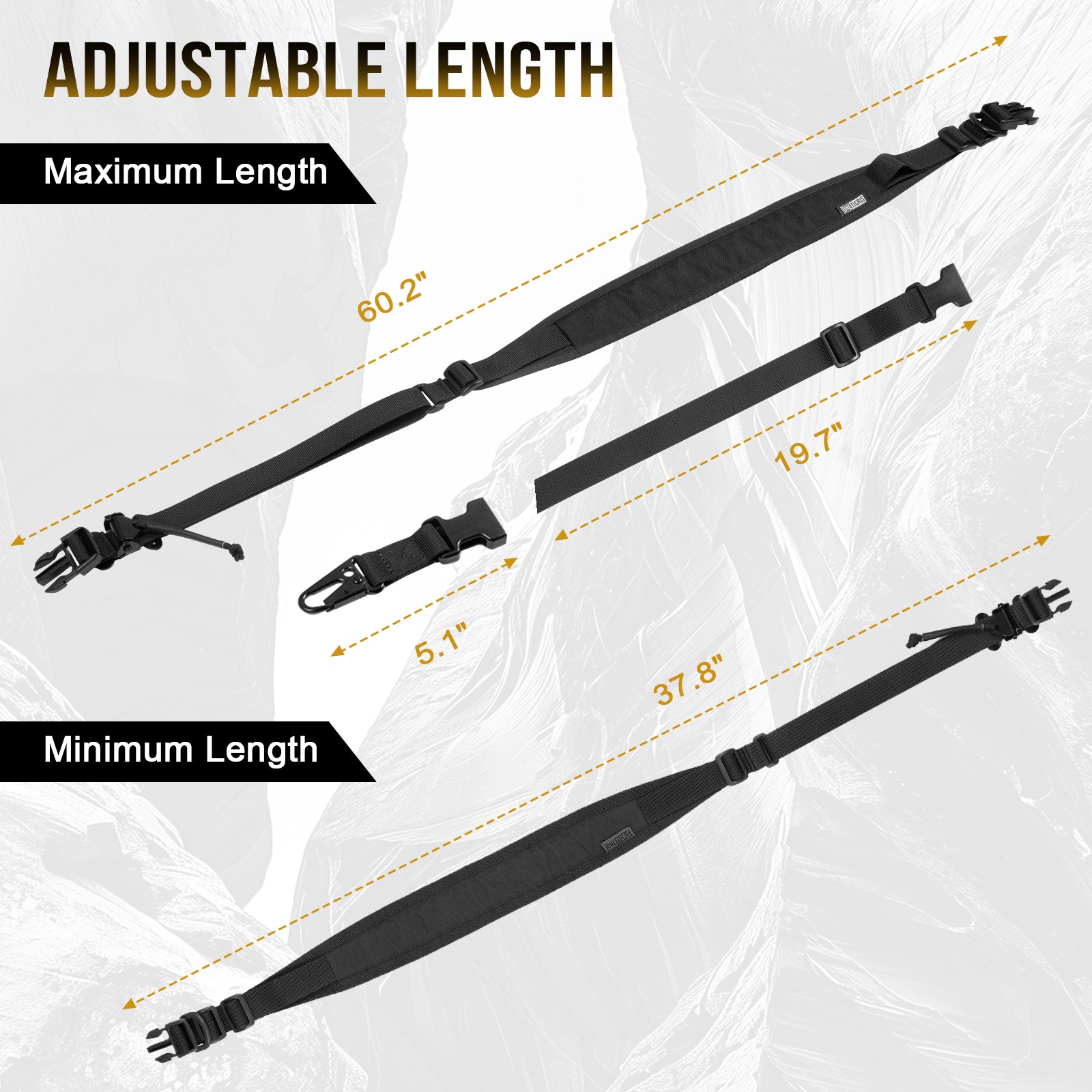 2-Point Sling 01丨 Quick-Adjust&Velcro Storage Tie