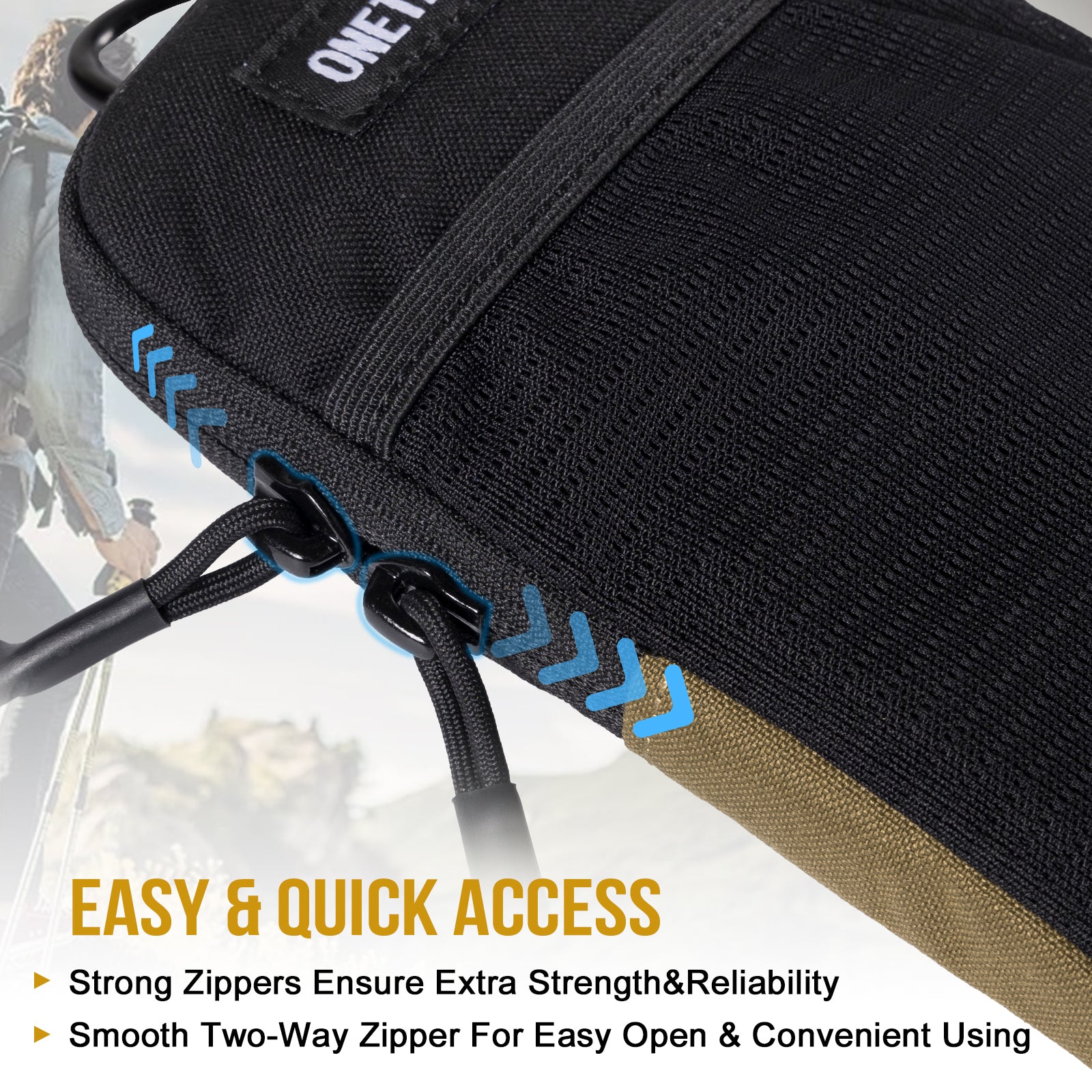 MOLLE Phone Pouch 丨 Heavy-duty carabiners & YKK zippers