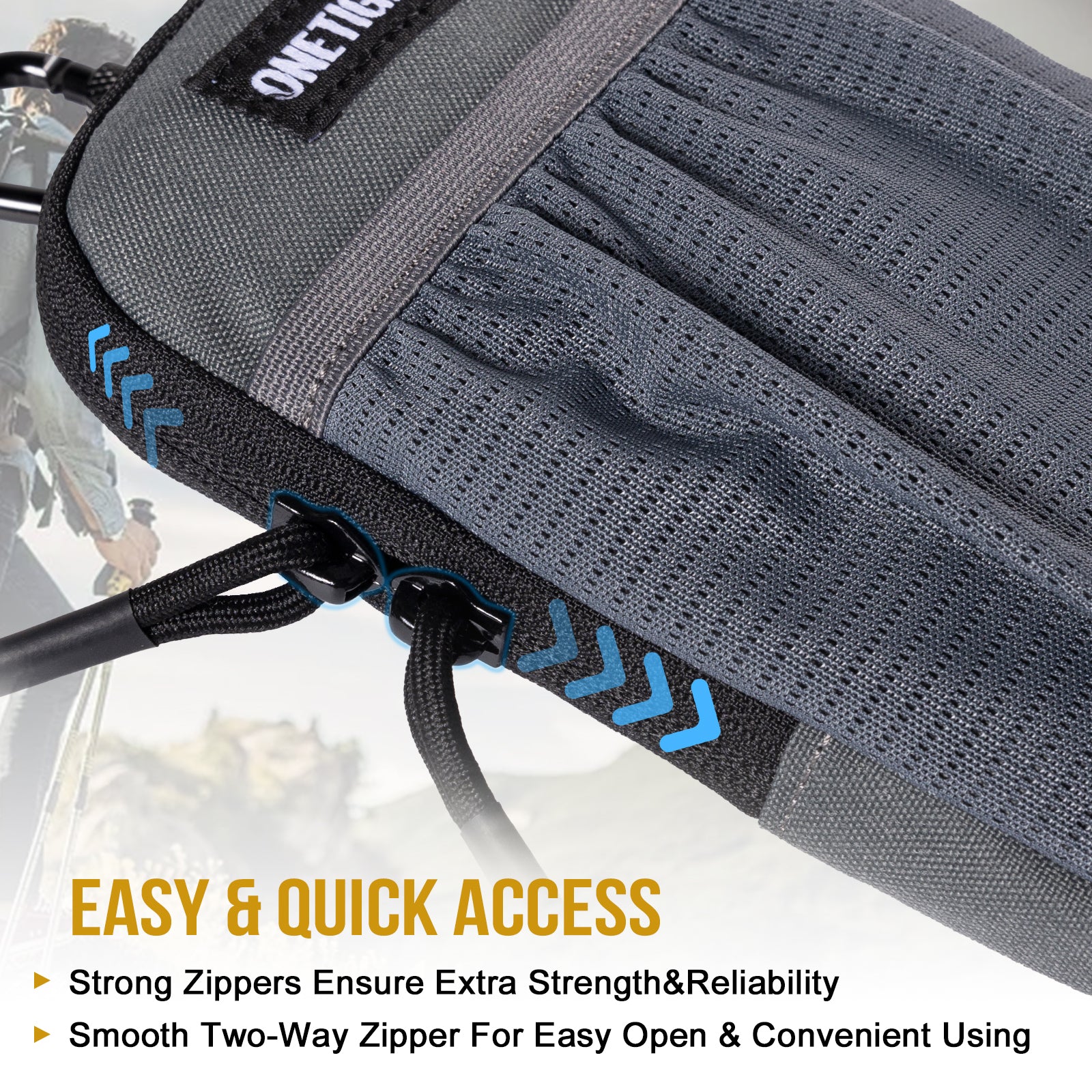 MOLLE Phone Pouch 丨 Heavy-duty carabiners & YKK zippers