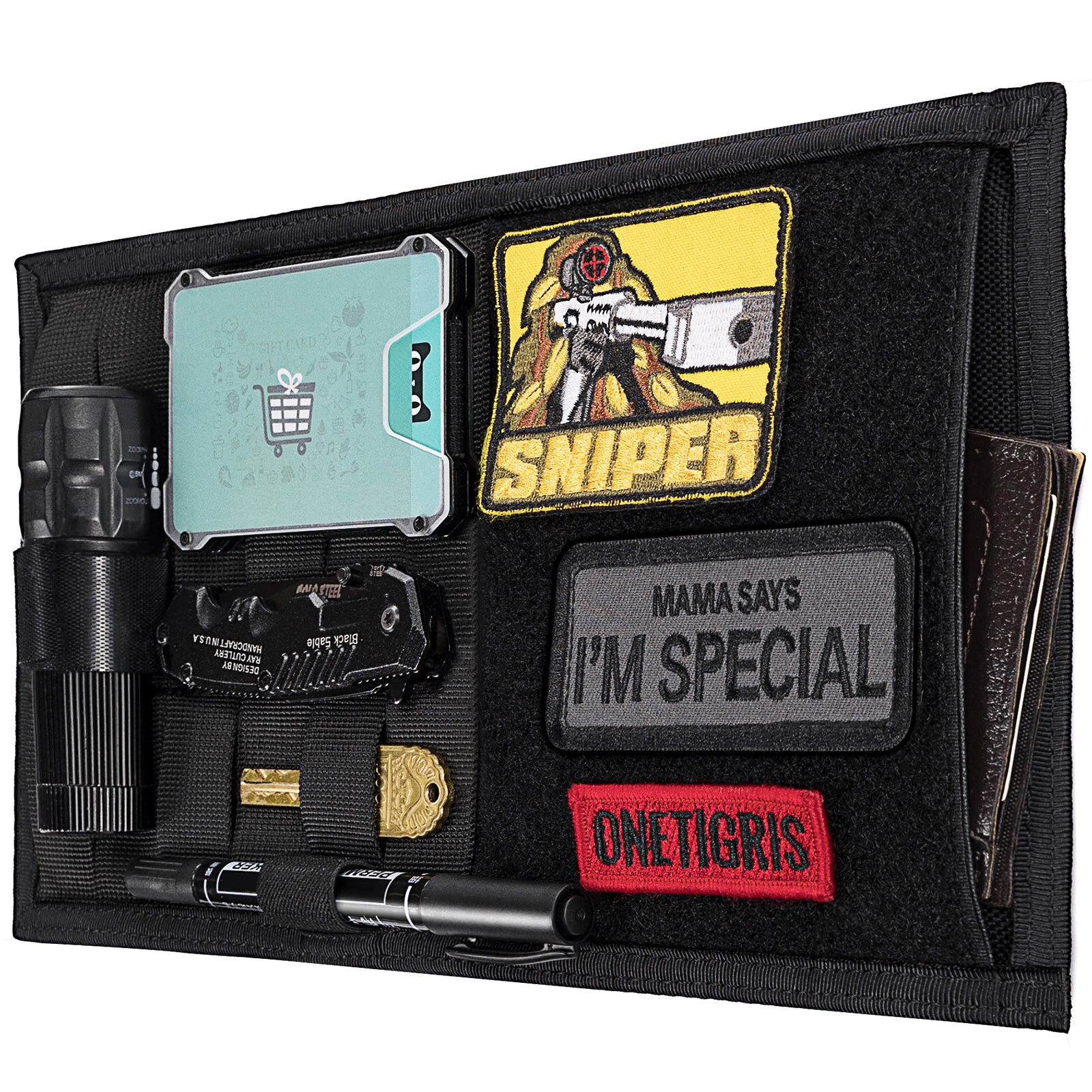 Molle Visor Panel Organizer 02丨 with Single-Mouth Storage Bag&11.8" x 6.3"