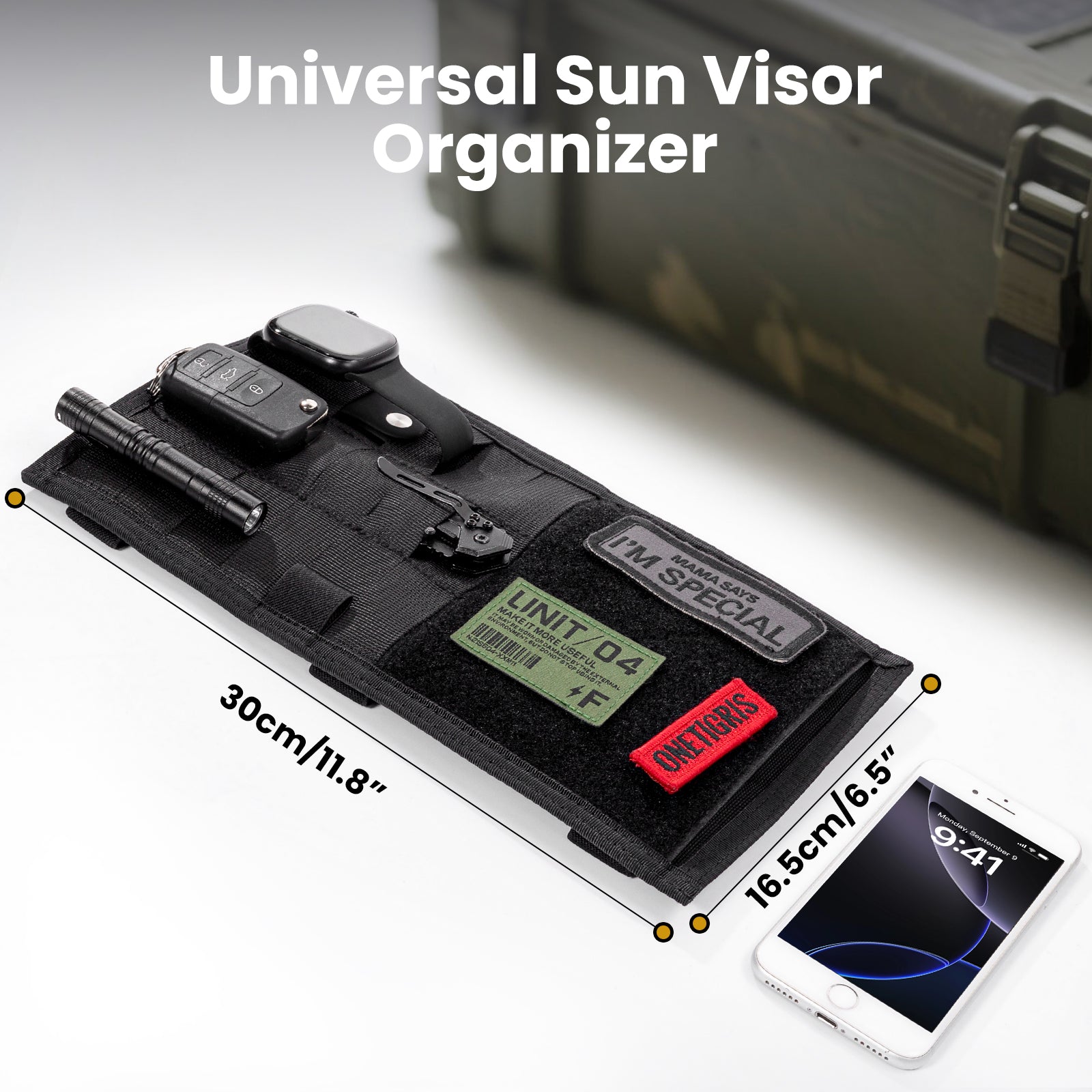 Molle Visor Panel Organizer 02丨 with Single-Mouth Storage Bag&11.8" x 6.3"