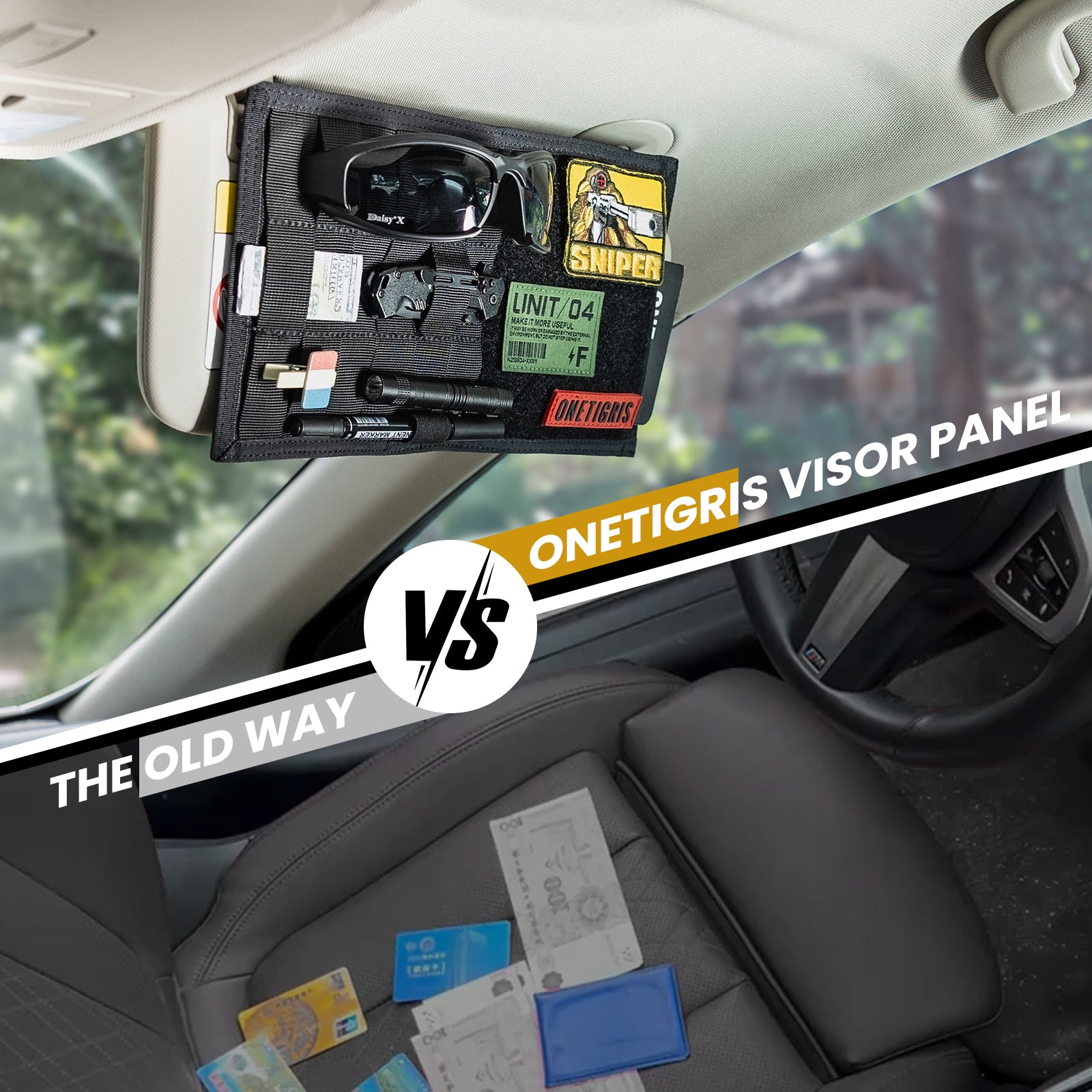 Molle Visor Panel Organizer 02丨 with Single-Mouth Storage Bag&11.8" x 6.3"