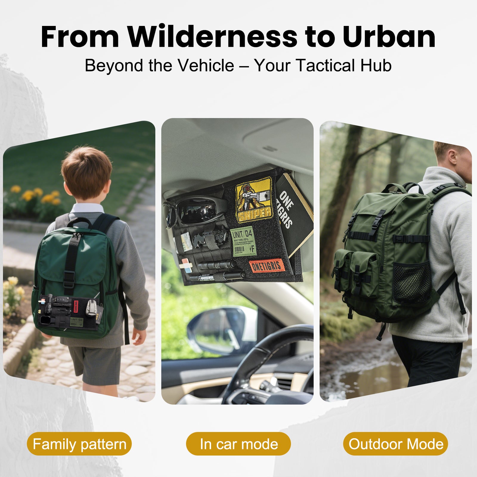 Molle Visor Panel Organizer 02丨 with Single-Mouth Storage Bag&11.8" x 6.3"