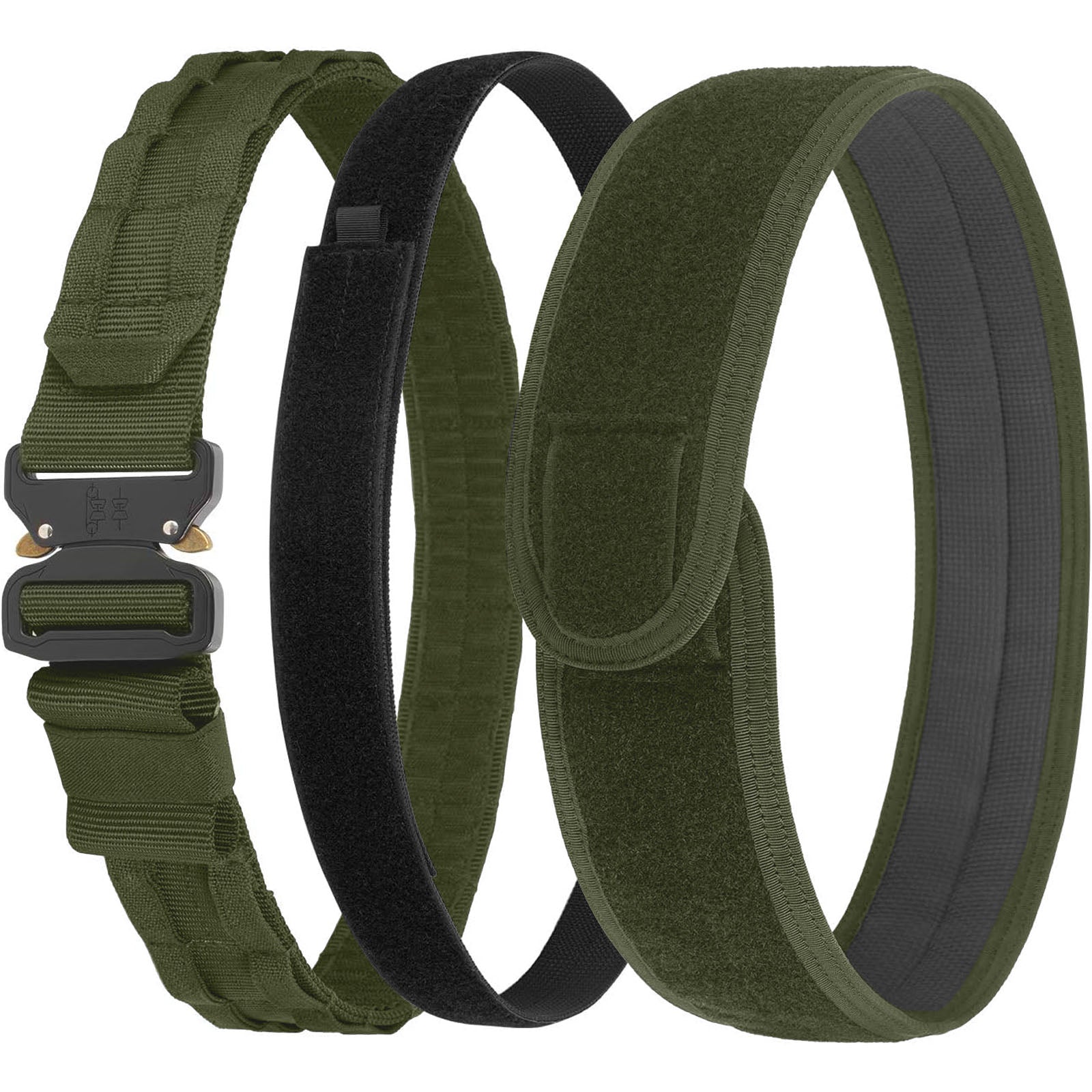 Tactical Belt Set 3-Piece | 2-in-1 MOLLE Battle Belt with Inner Belt & Anti-Slip Pad