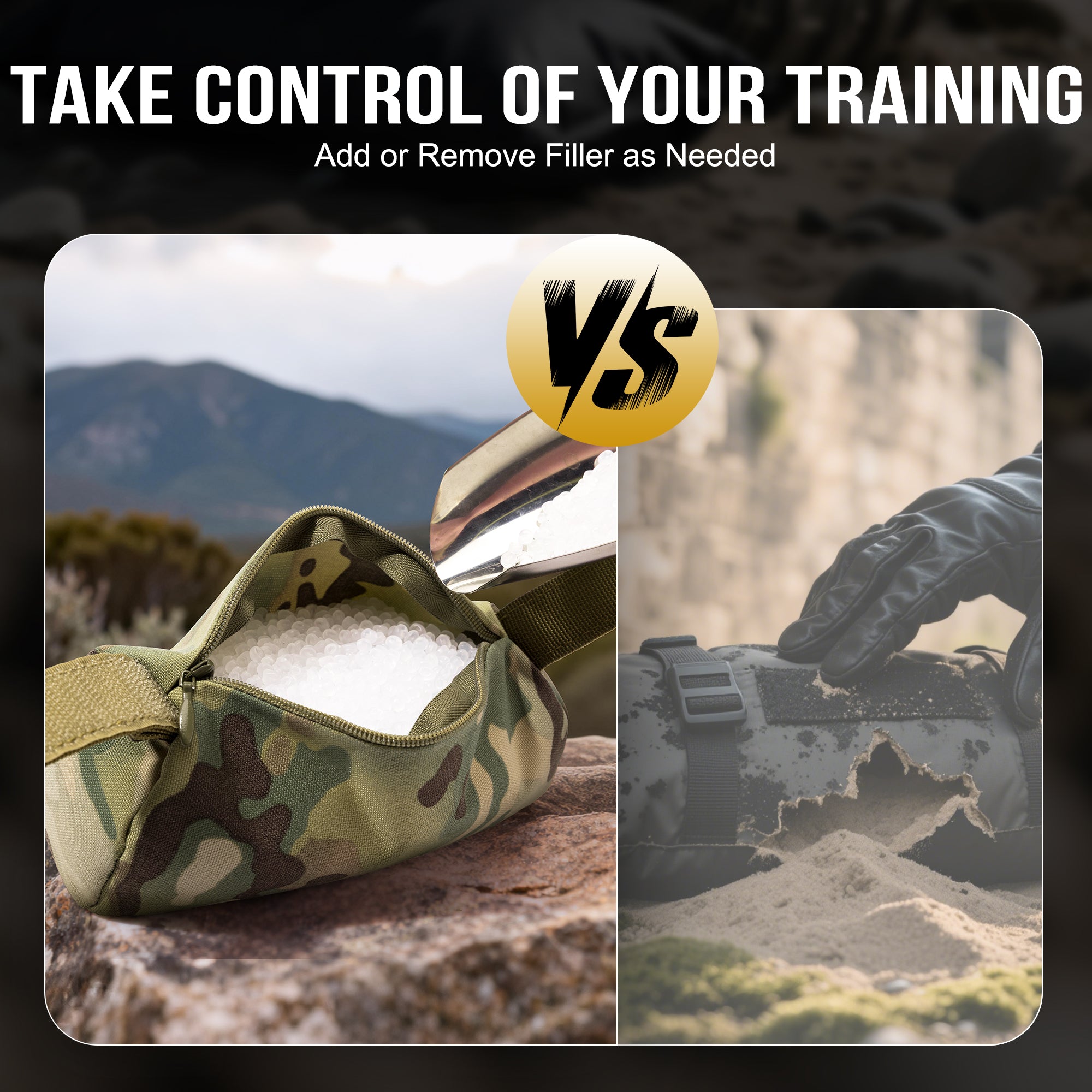 SIingshot T-One スイングバッグ OneTigris CamoColor Shooting Sandbag/Gun Rest / Measuring at 6.3