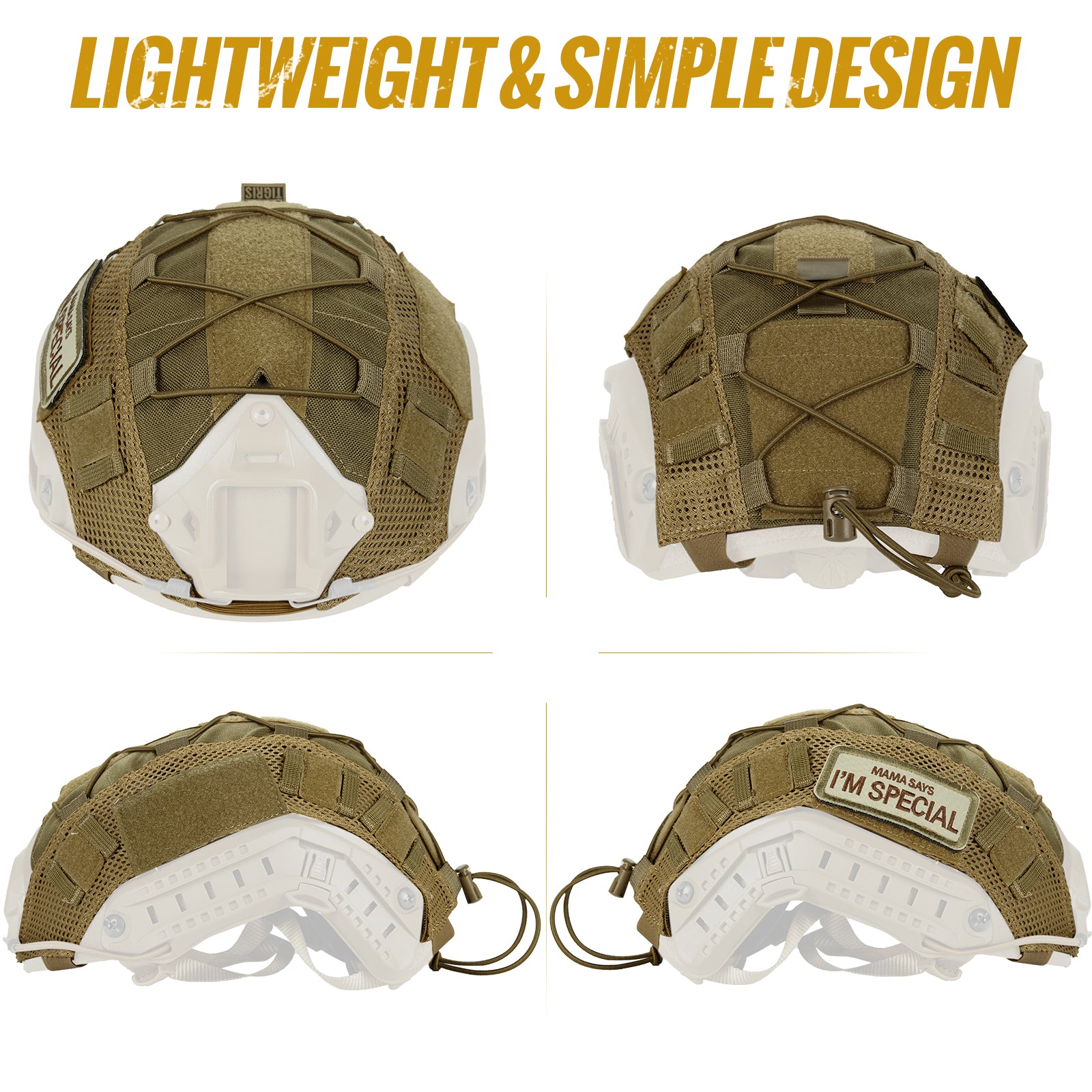 Tactical Helmet Cover 11丨Fit for Ops-Core Fast PJ Helmet &With patch