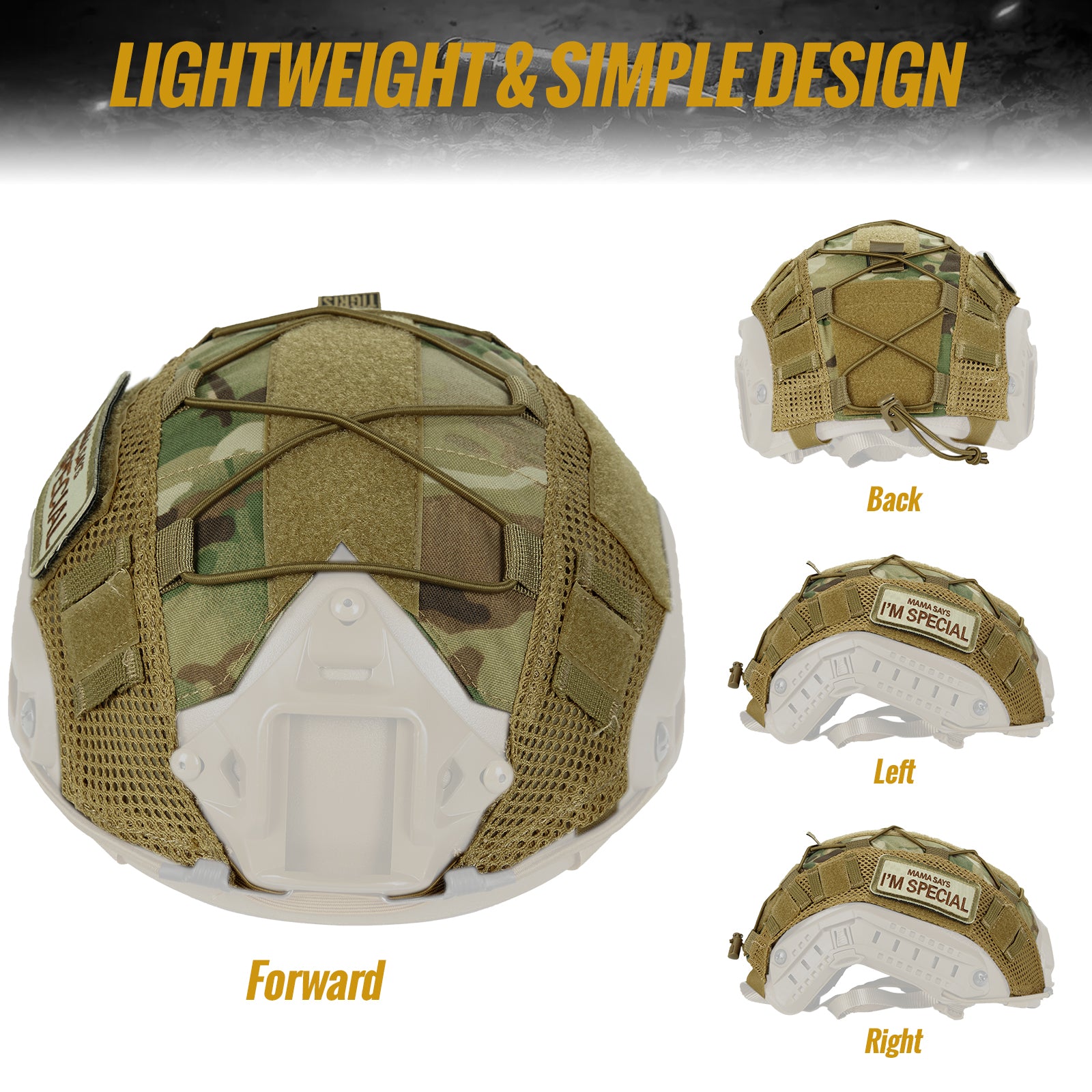 Tactical Helmet Cover 06 丨With patch set & MOLLE system