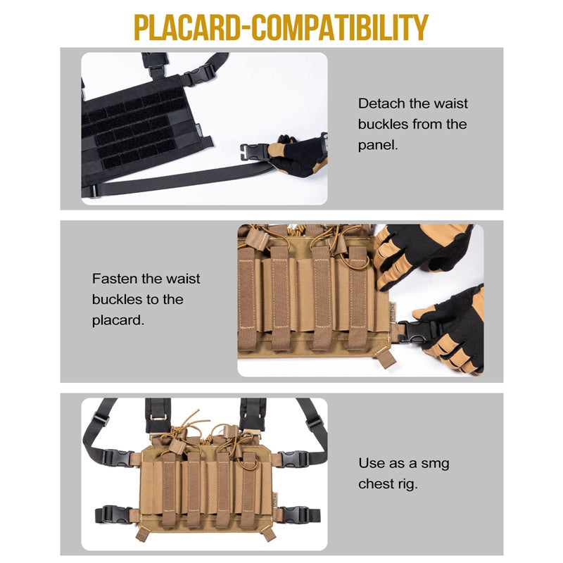 ROC MOLLE Chest Rig 丨Detachable Shoulder Strap & Waist Belt