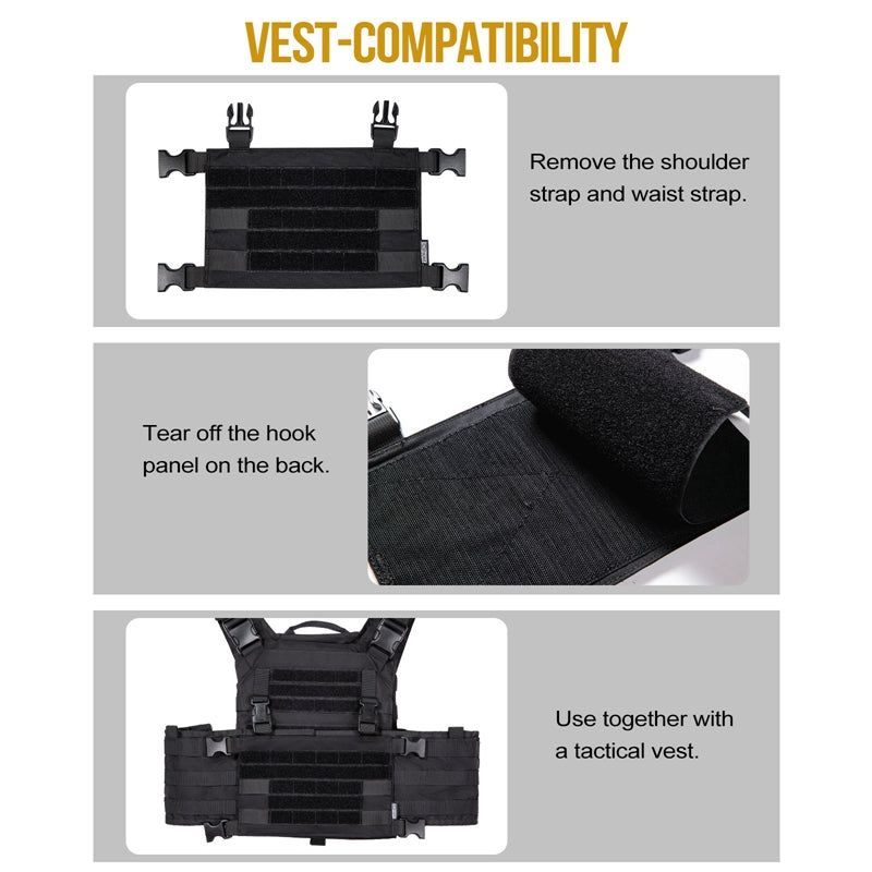 ROC MOLLE Chest Rig 丨Detachable Shoulder Strap & Waist Belt
