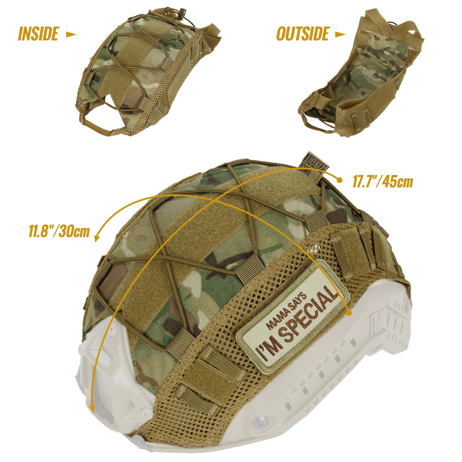 Tactical Helmet Cover 06 丨With patch set & MOLLE system