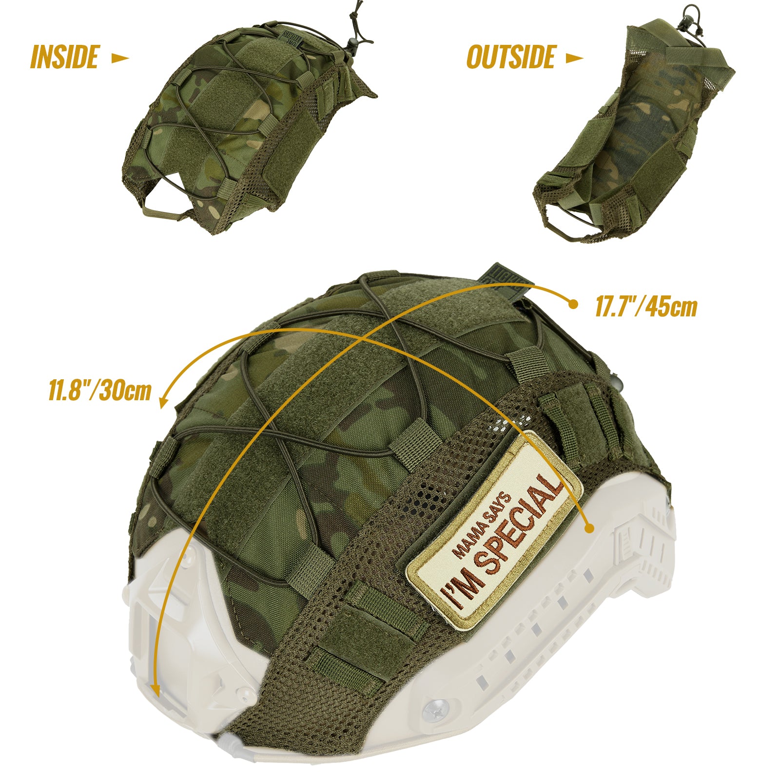 Tactical Helmet Cover 06 丨With patch set & MOLLE system