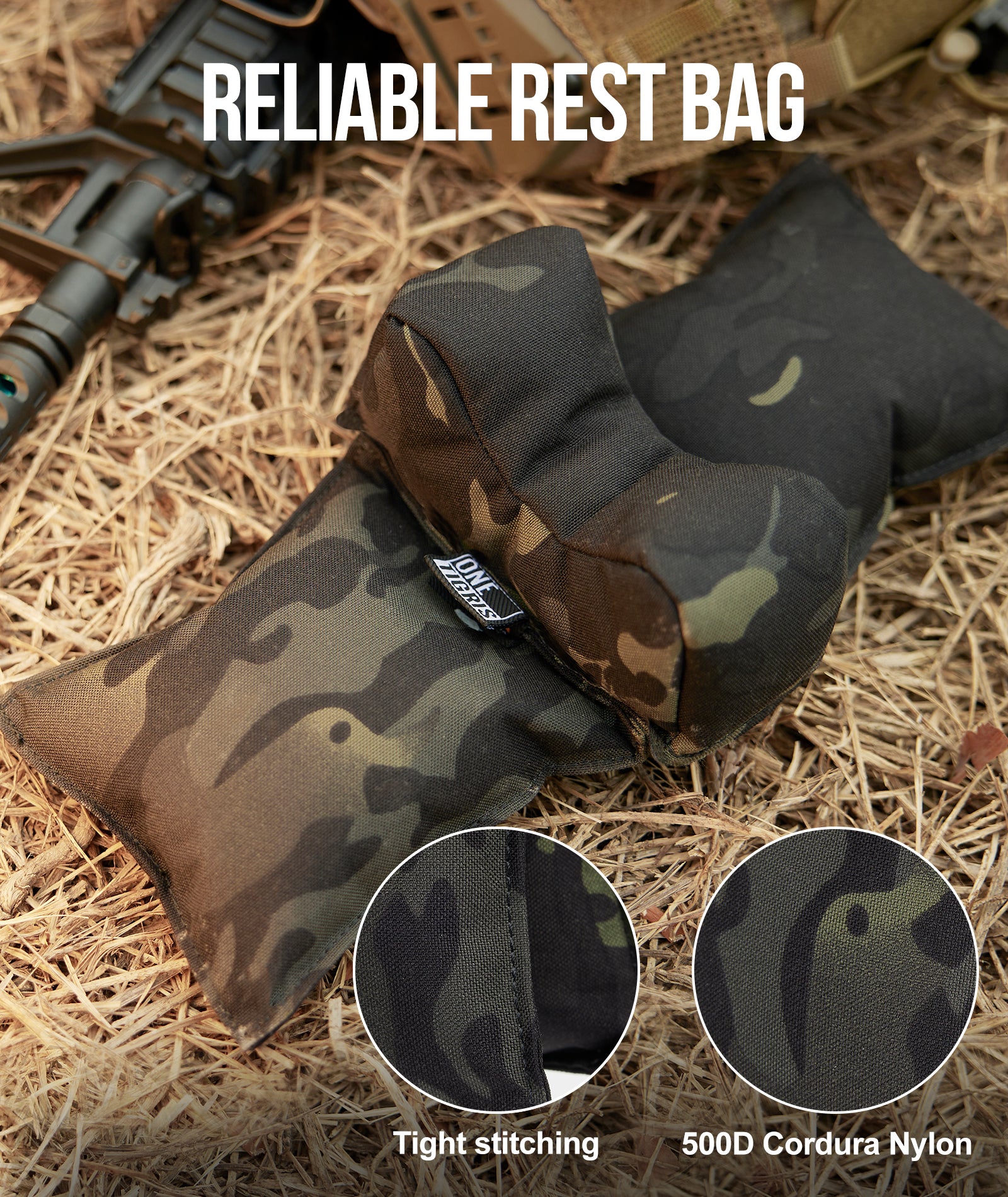 Gun Rest Bag 01 丨500D Nylon & Pre-filled