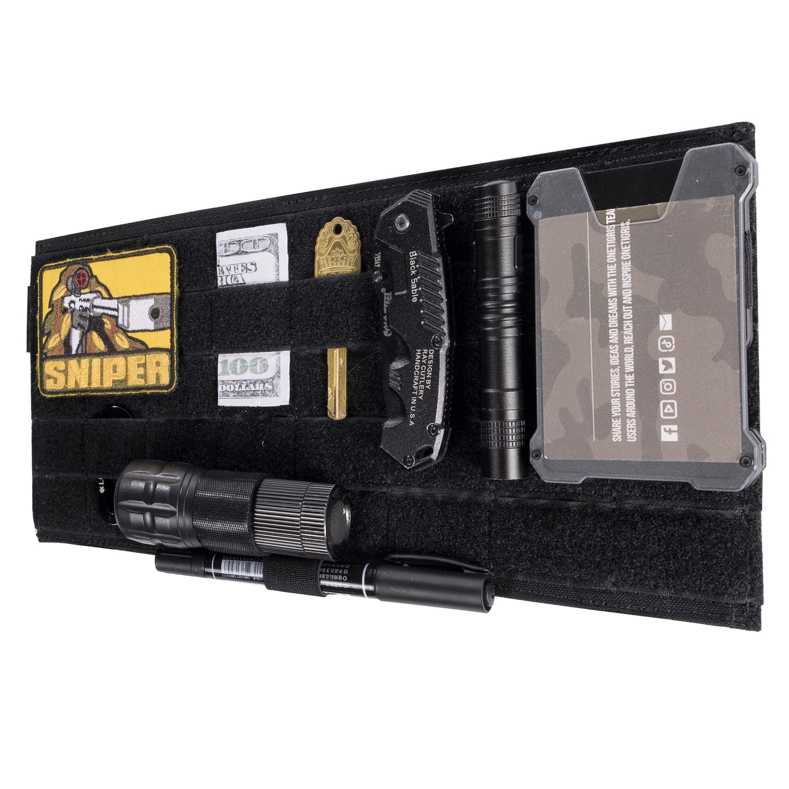 Molle Visor Panel Organizer 03丨 with Single-Mouth Storage Bag&11.8" x 5.3"