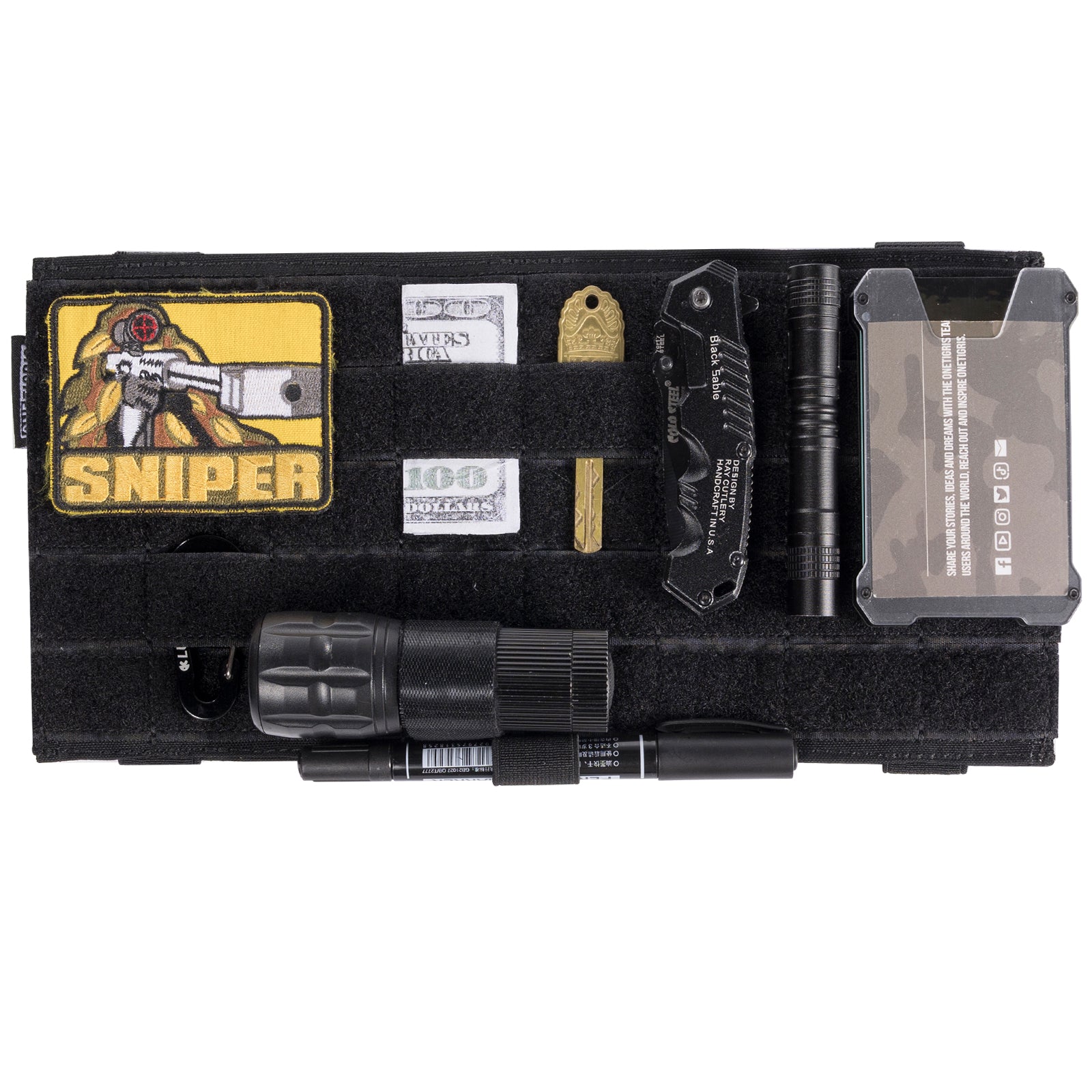 Molle Visor Panel Organizer 03丨 with Single-Mouth Storage Bag&11.8" x 5.3"