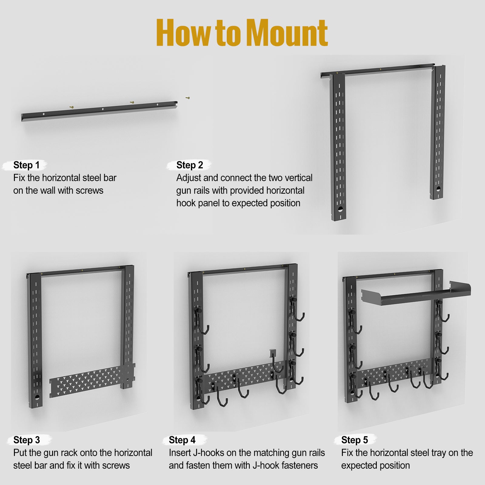 Wall Mount Rack 12丨Accessories Shelf Added