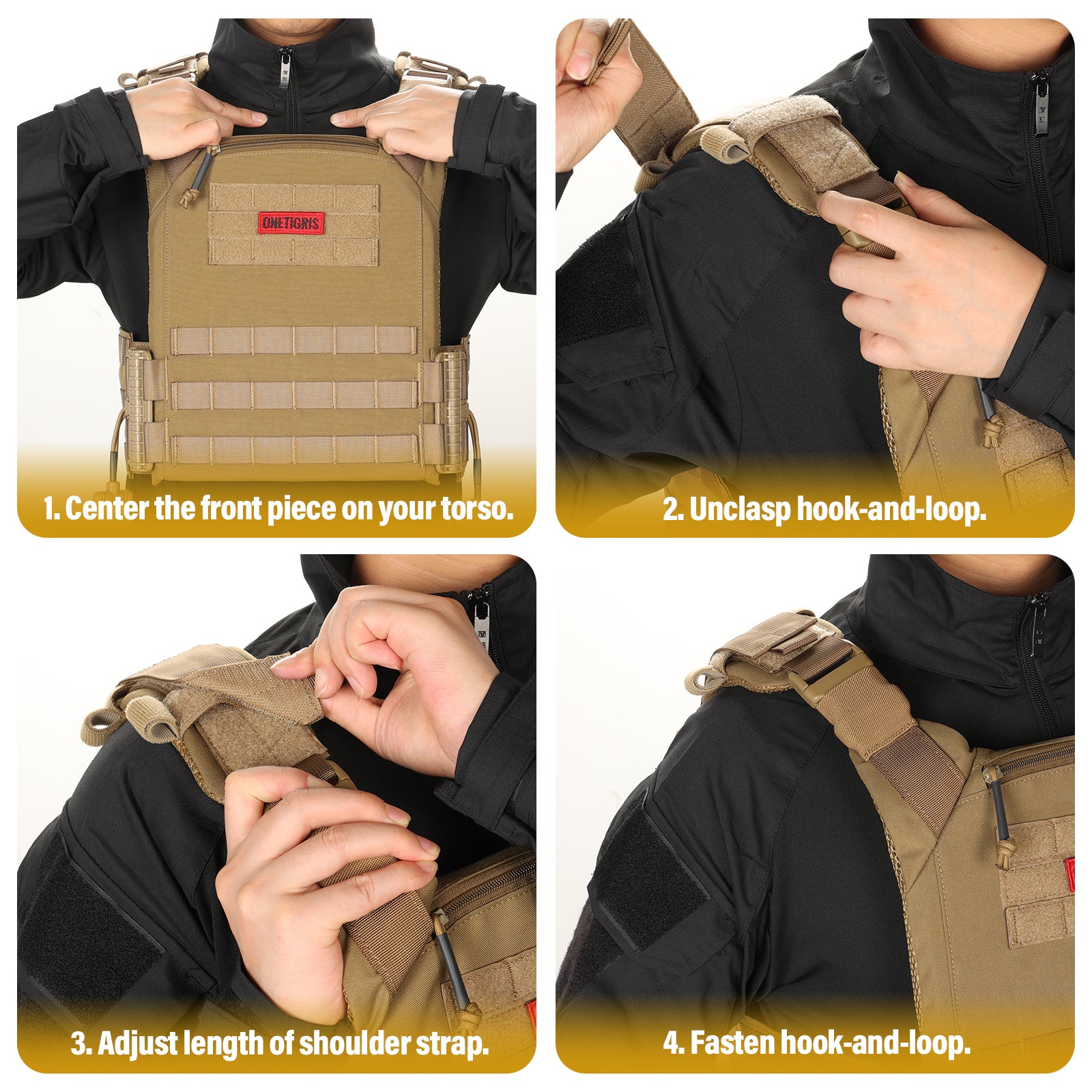 FYR Tactical Vest 丨 MOLLE System & Adjustable Size