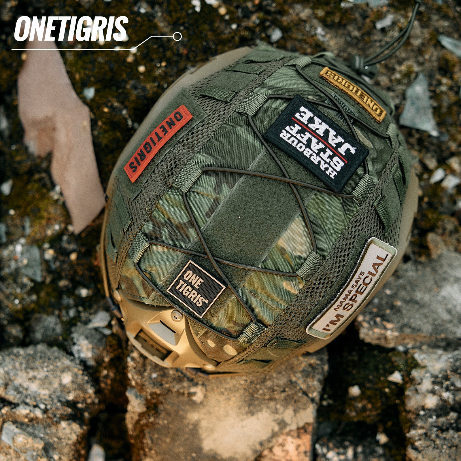 Tactical Helmet Cover 06 丨With patch set & MOLLE system